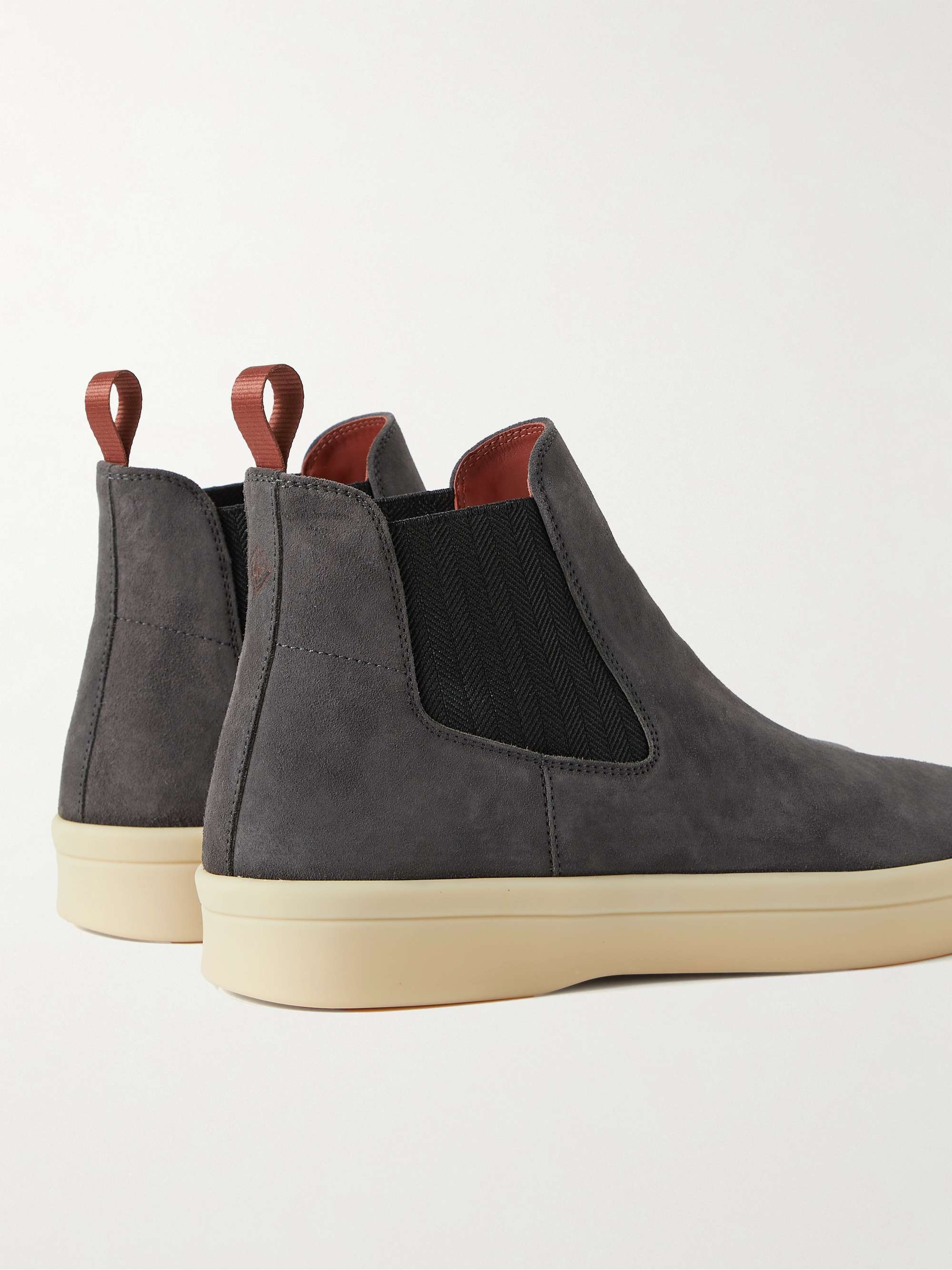LORO PIANA Beatle Ultimate Walk Suede Chelsea Boots