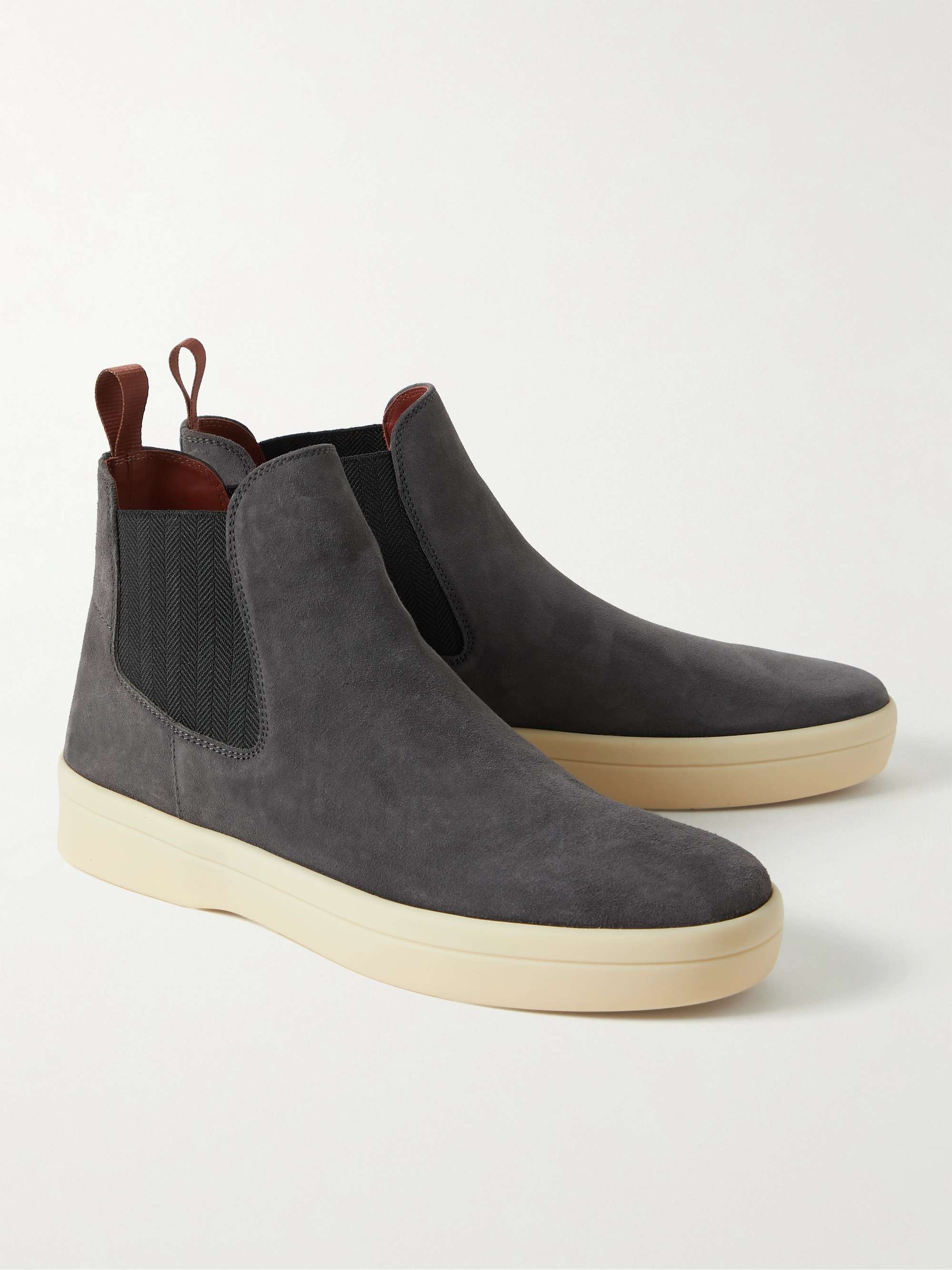 LORO PIANA Beatle Ultimate Walk Suede Chelsea Boots