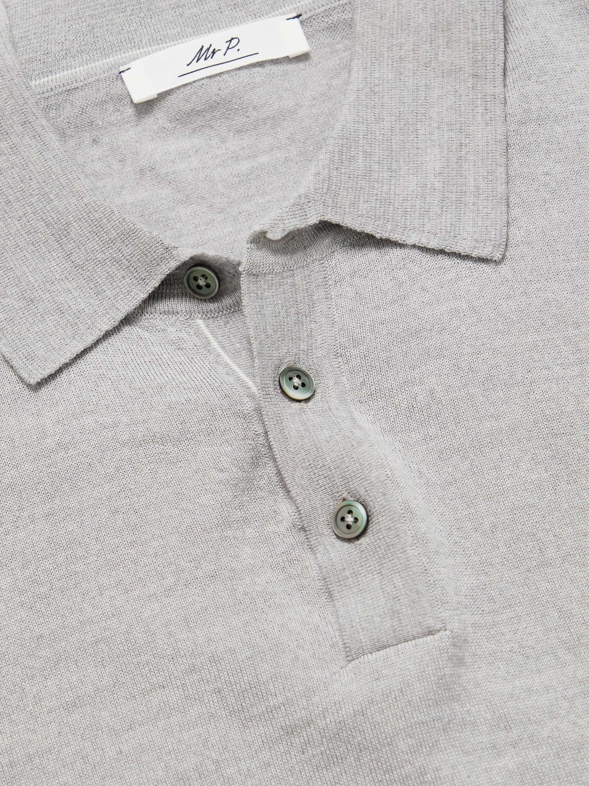 MR P. Slim-Fit Merino Wool Polo Shirt