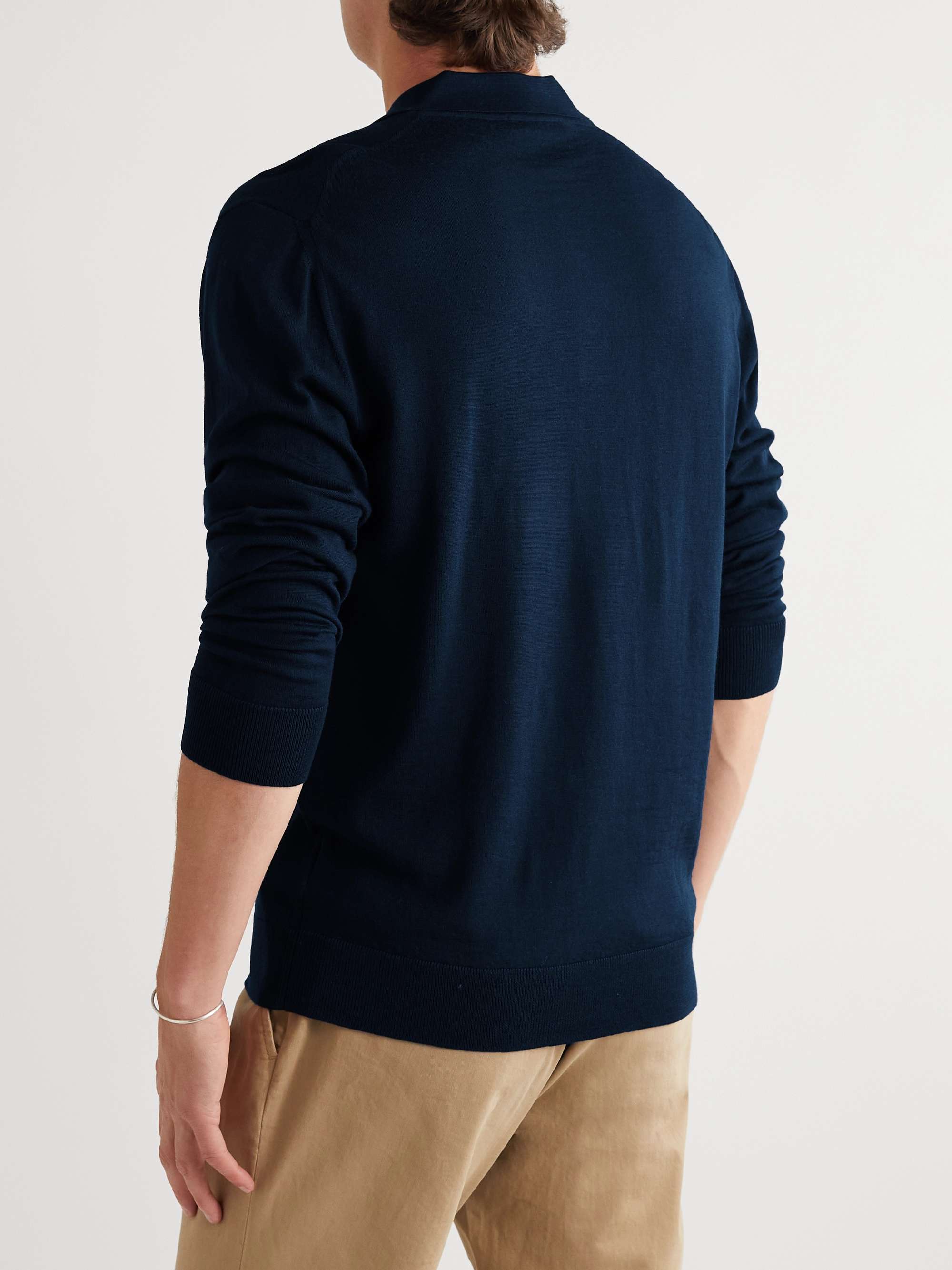 MR P. Slim-Fit Merino Wool Polo Shirt