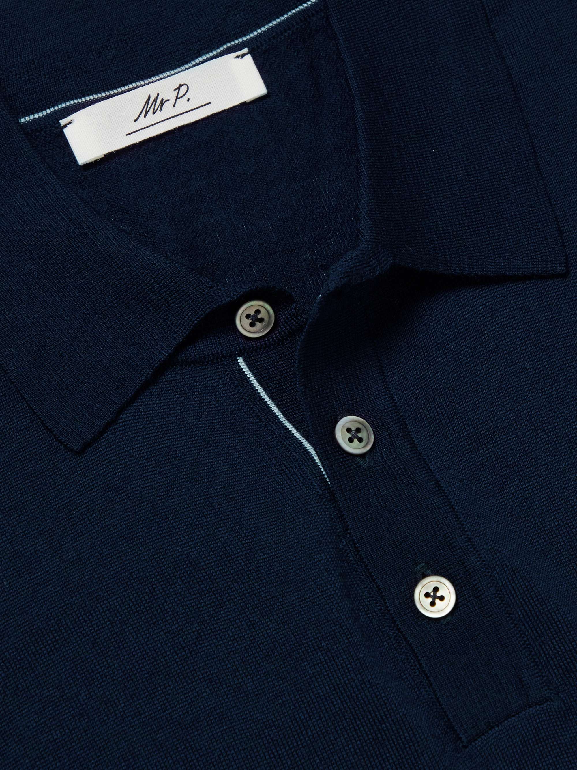 MR P. Slim-Fit Merino Wool Polo Shirt