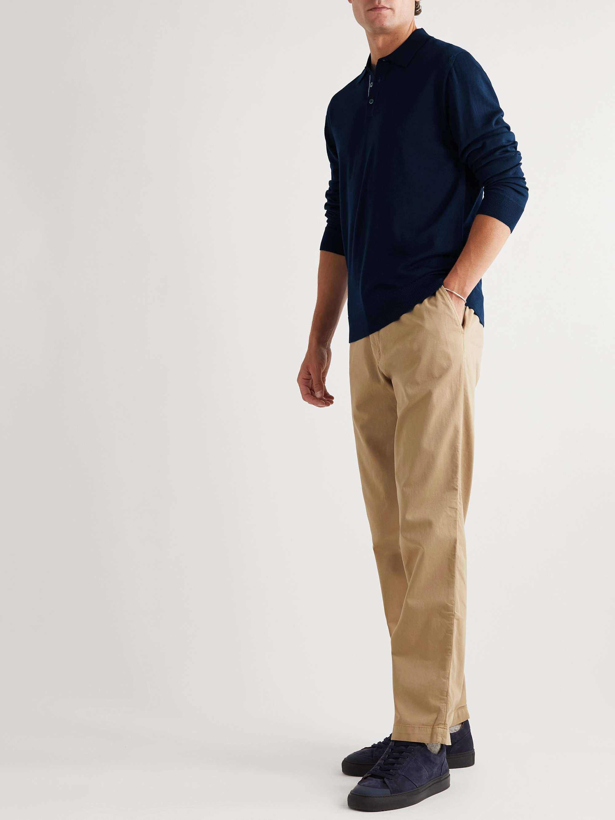 MR P. Slim-Fit Merino Wool Polo Shirt