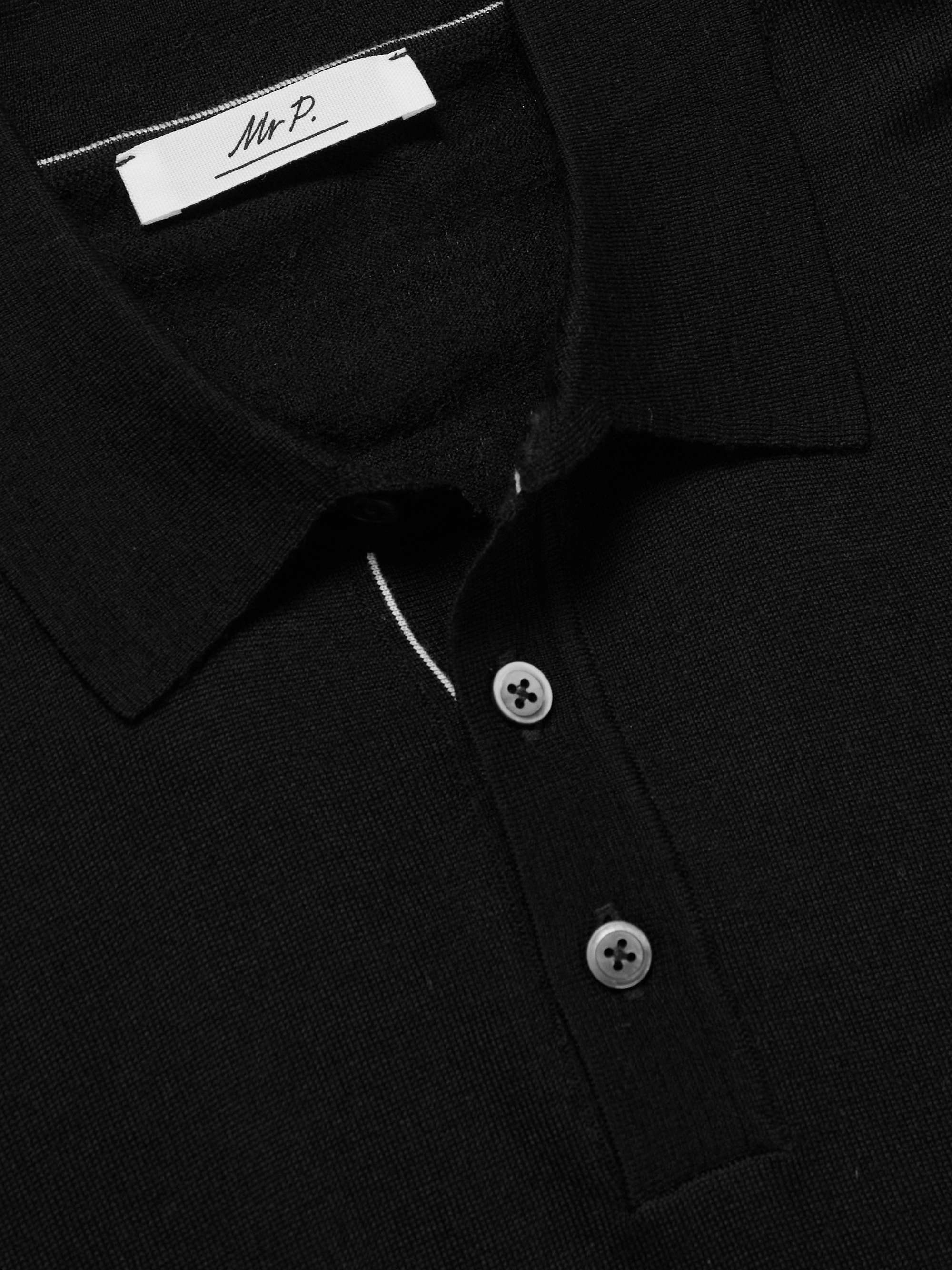 MR P. Slim-Fit Merino Wool Polo Shirt