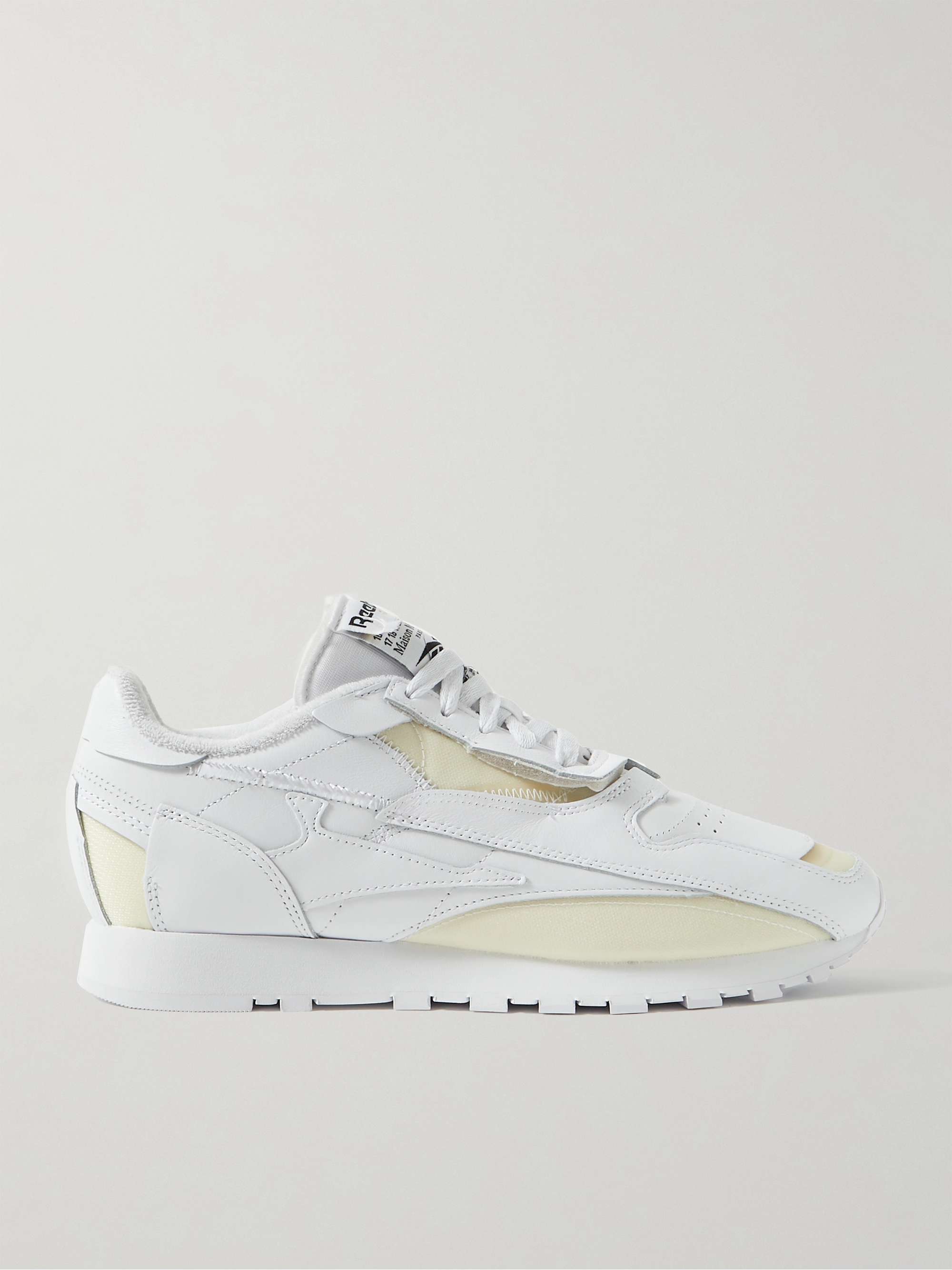 MAISON MARGIELA Reebok Leather and Coated-Mesh Sneakers for Men | MR PORTER