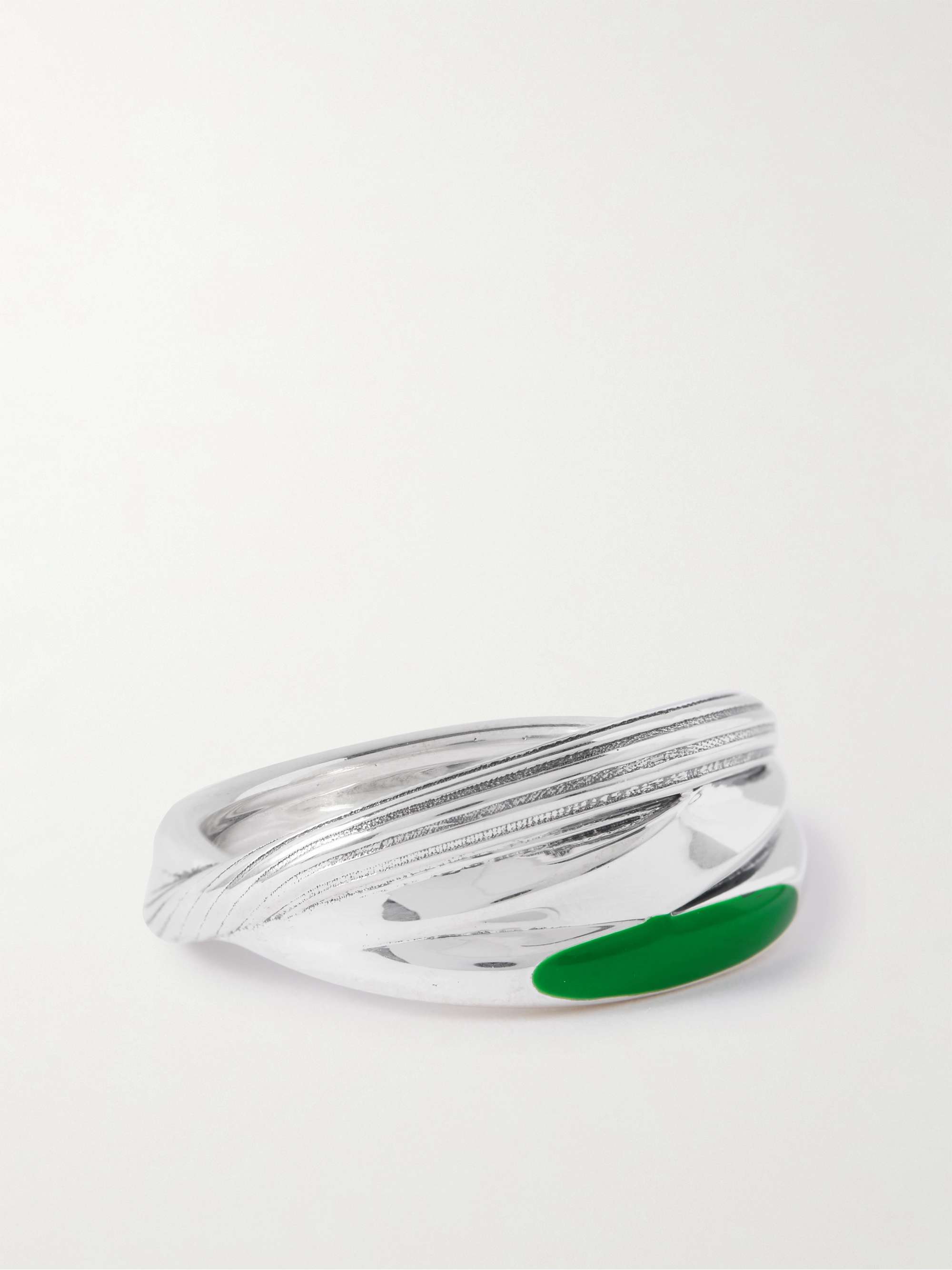 Silver Enamel Ring