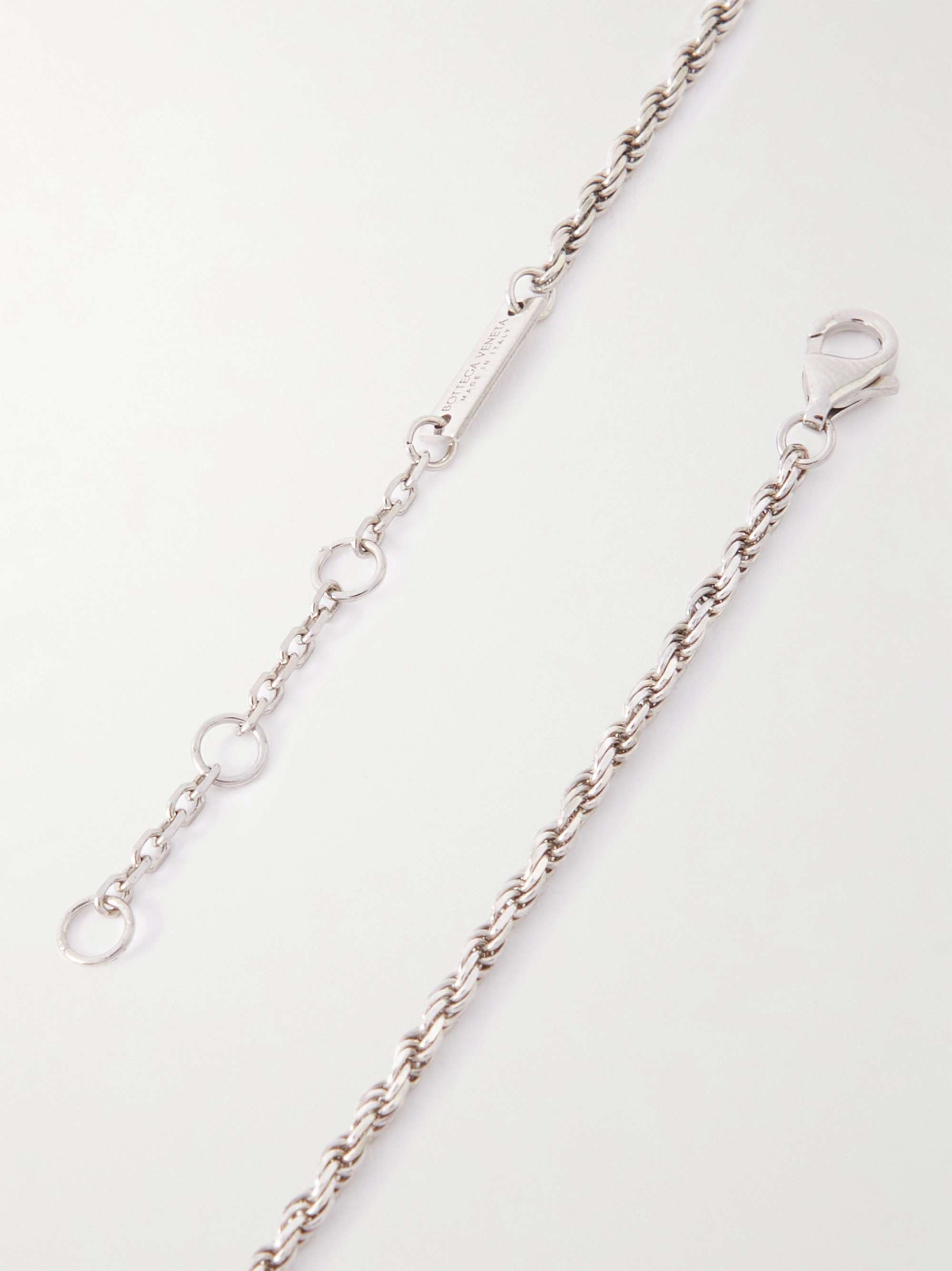 BOTTEGA VENETA Silver and Enamel Pendant Necklace