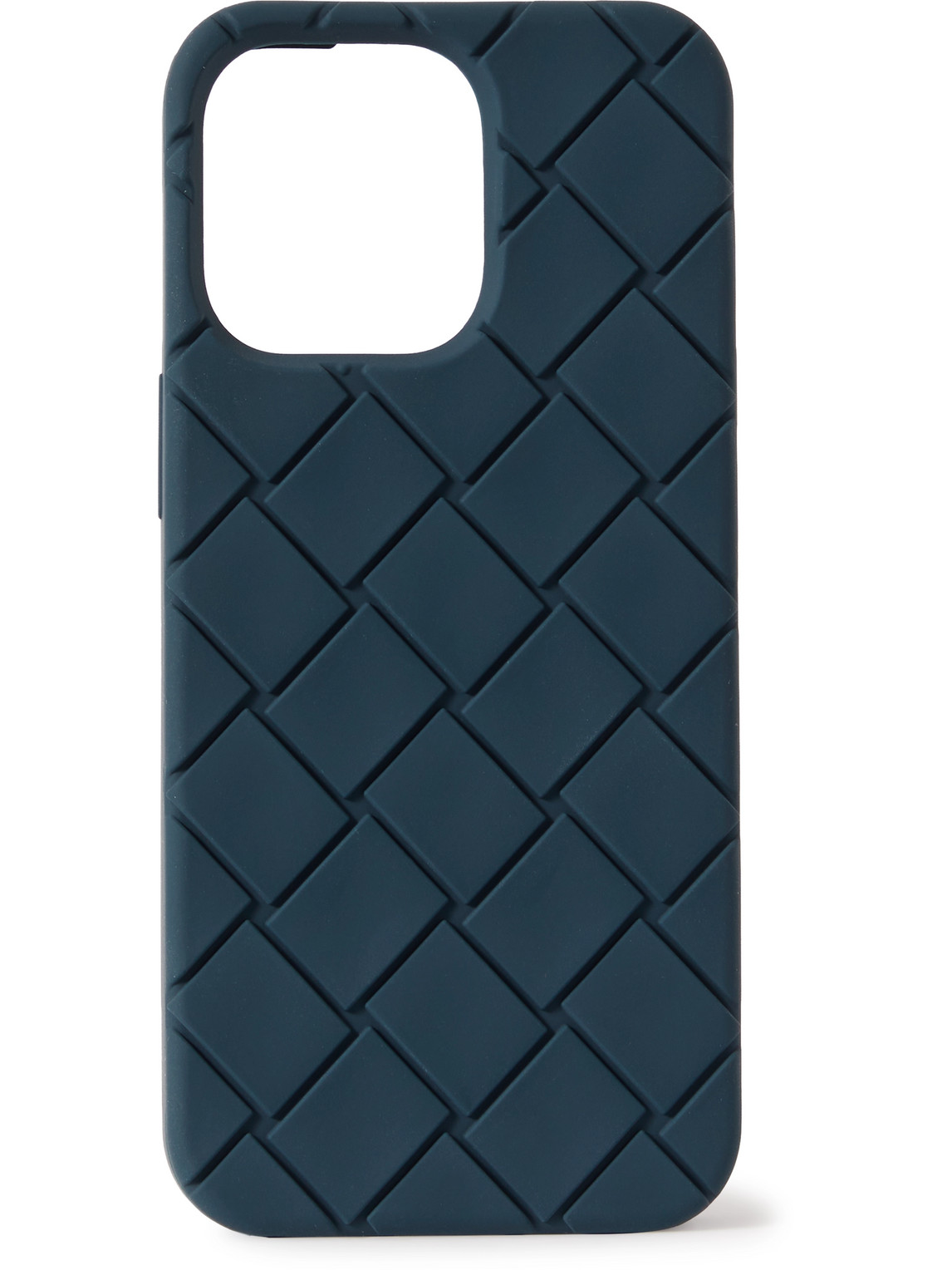 Shop Bottega Veneta Intrecciato Rubber Iphone 13 Pro Case In Blue