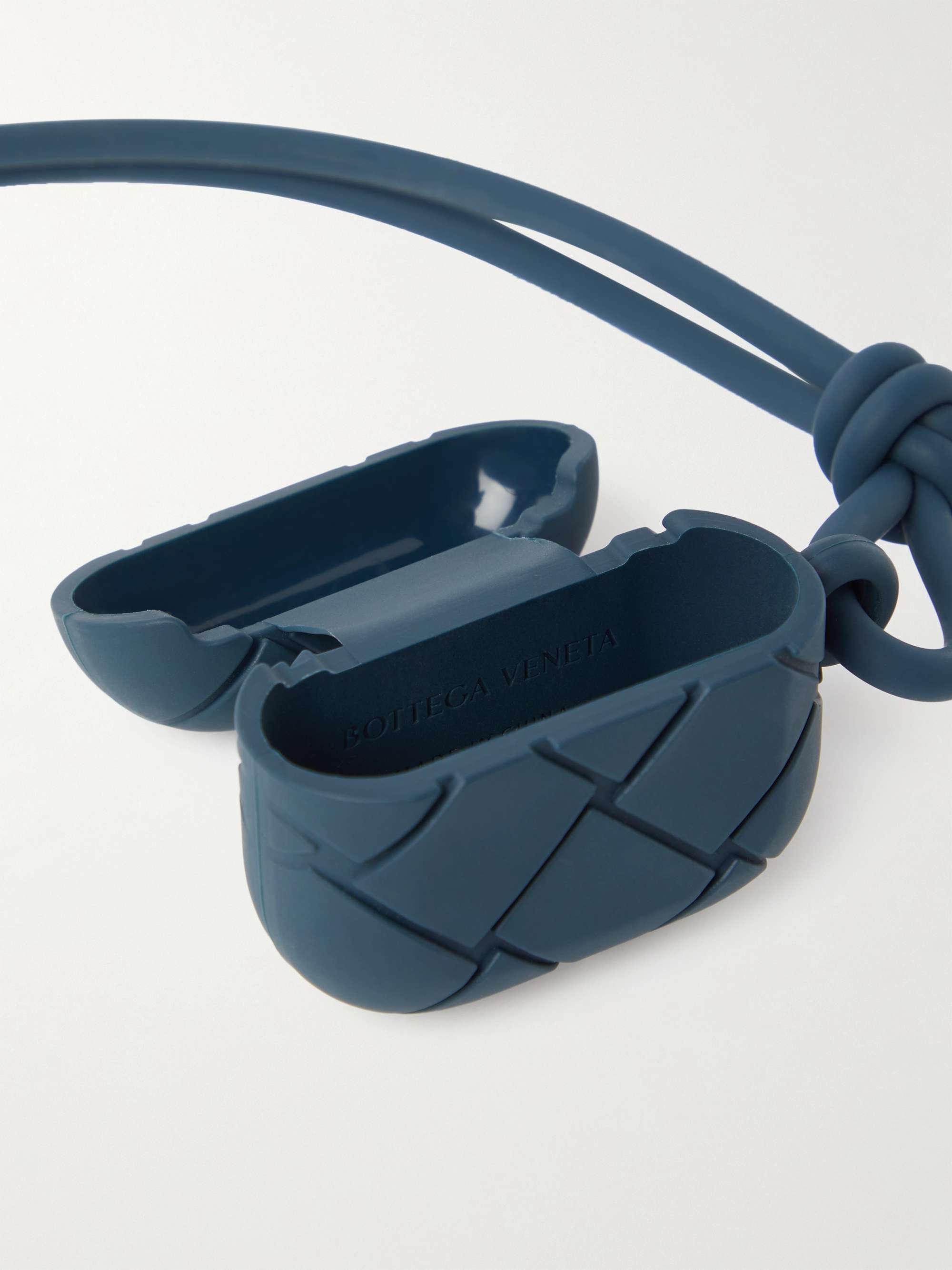 BOTTEGA VENETA Intrecciato Rubber AirPods Pro Case with Lanyard