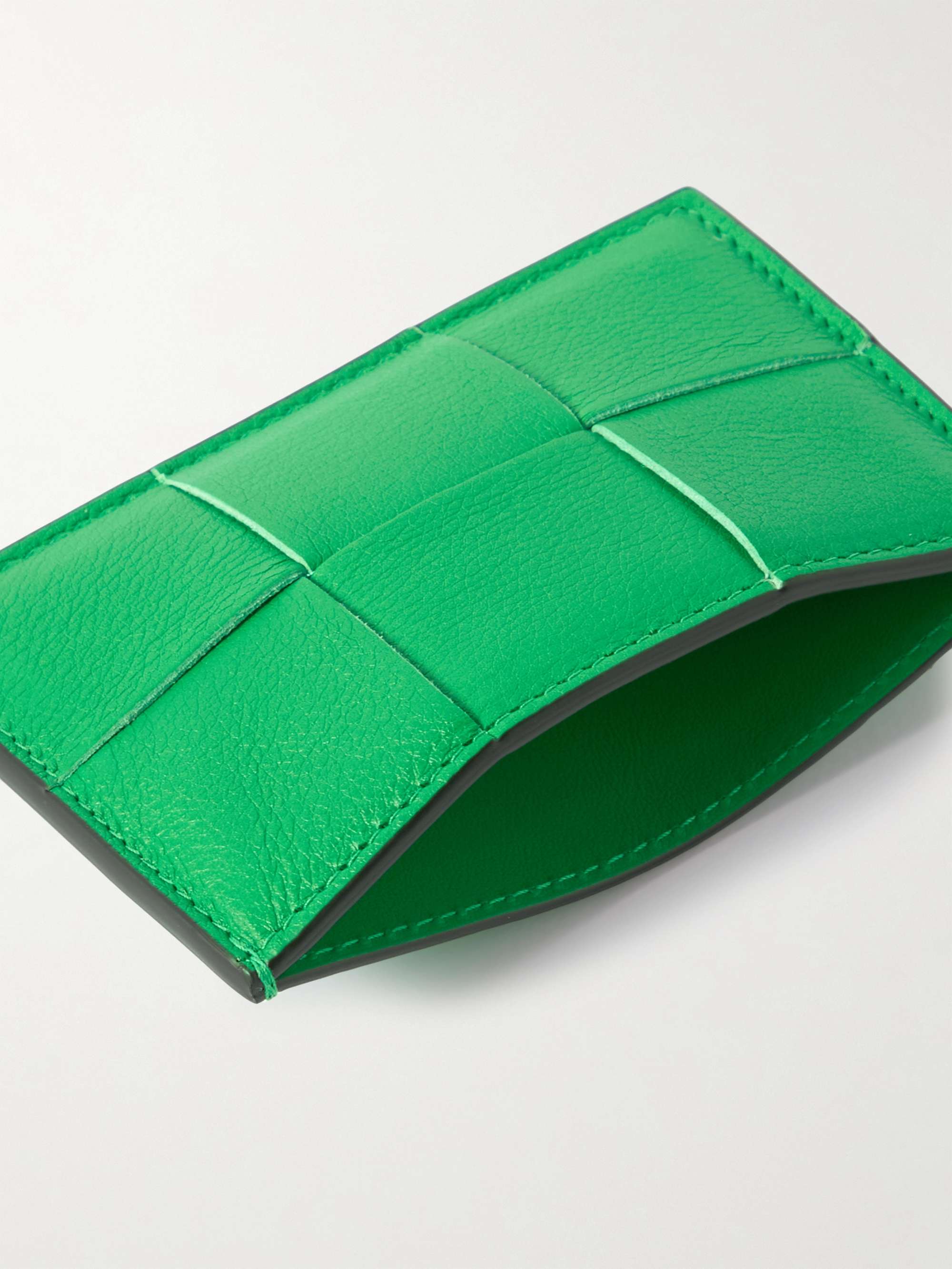 BOTTEGA VENETA Cassette Intrecciato Full-Grain Leather Cardholder