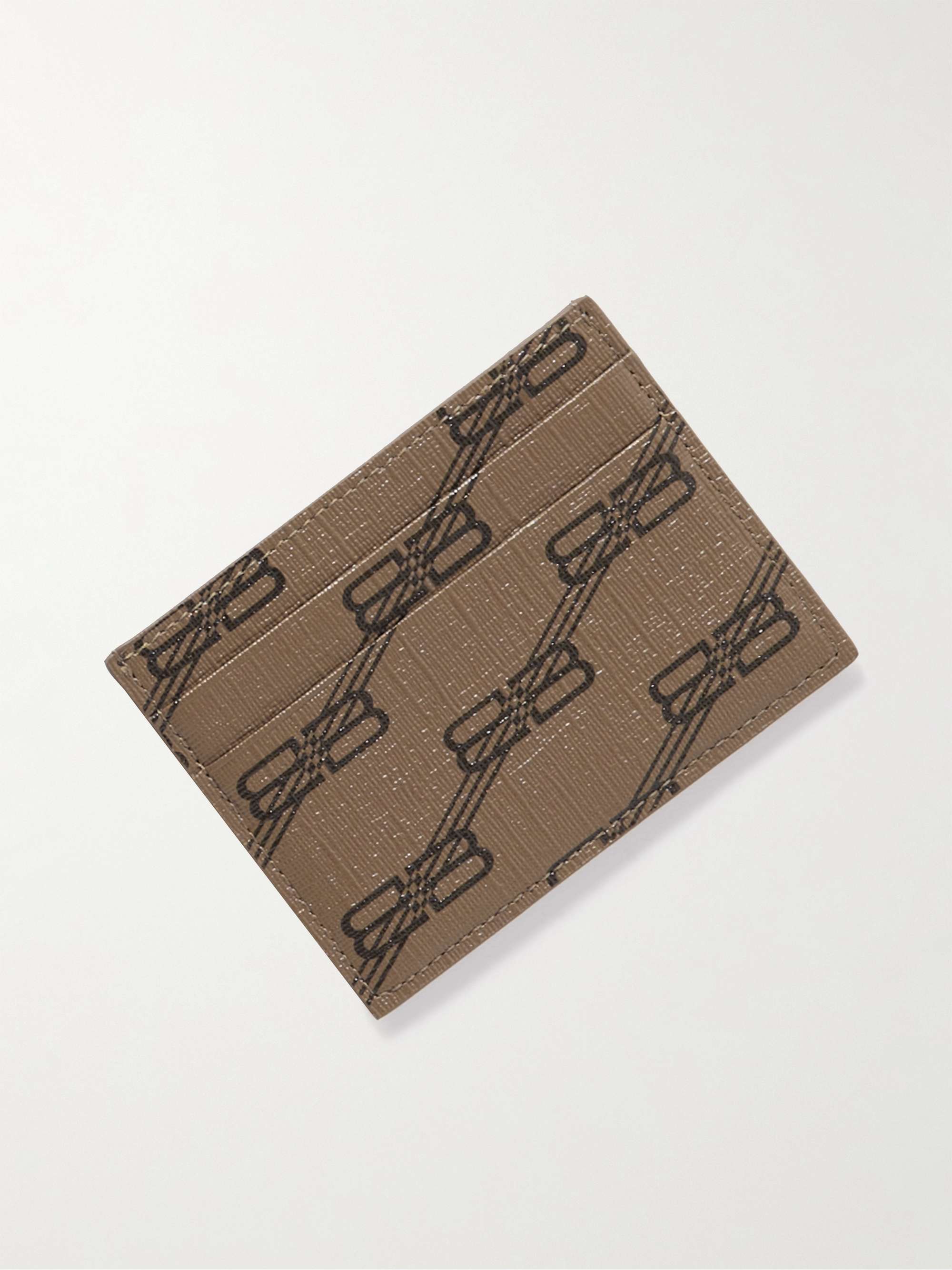 BALENCIAGA Logo-Print Coated-Canvas Cardholder