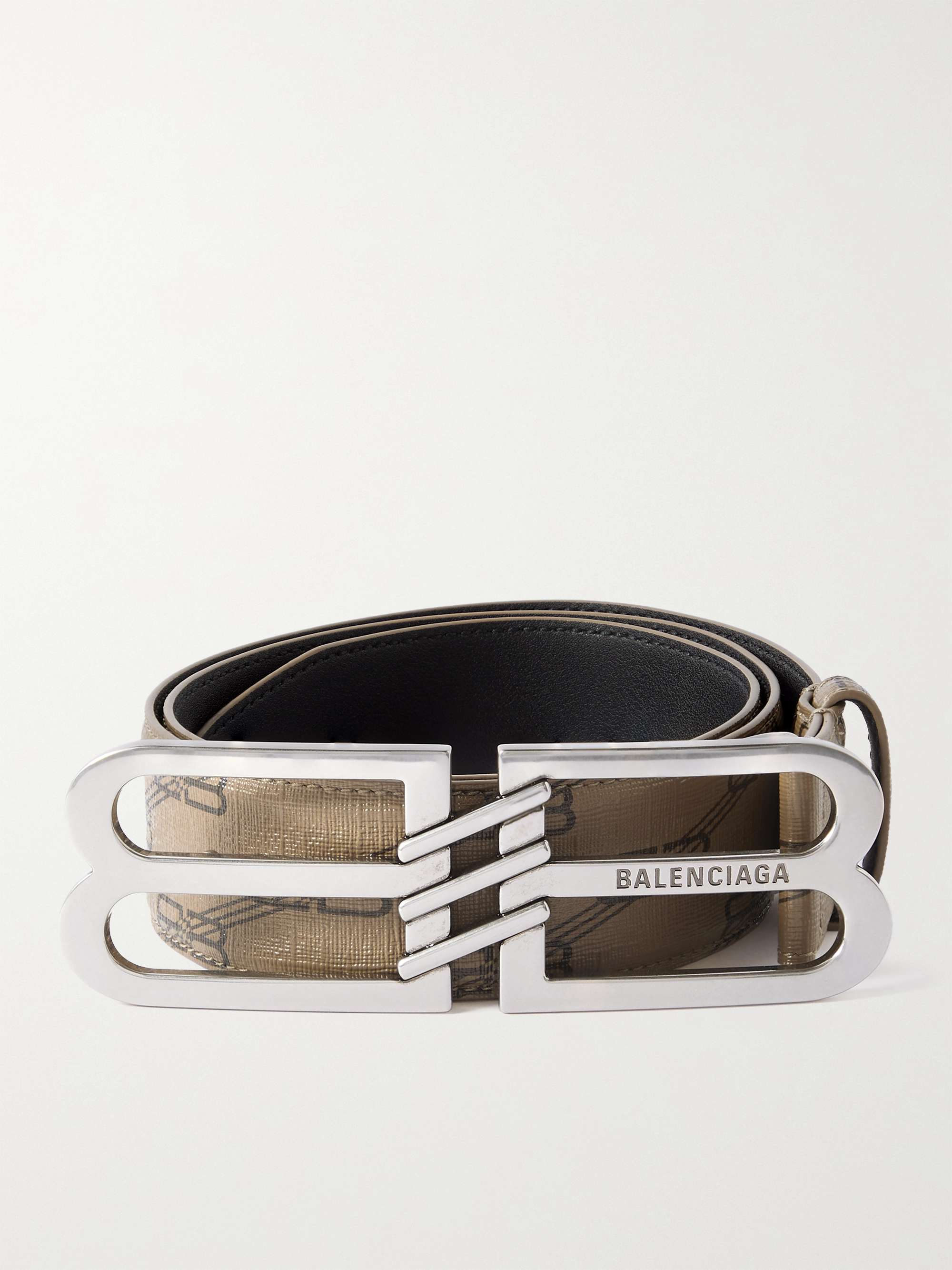 spray orm hat BALENCIAGA 4cm Logo-Embellished Monogrammed Coated-Canvas Belt | MR PORTER