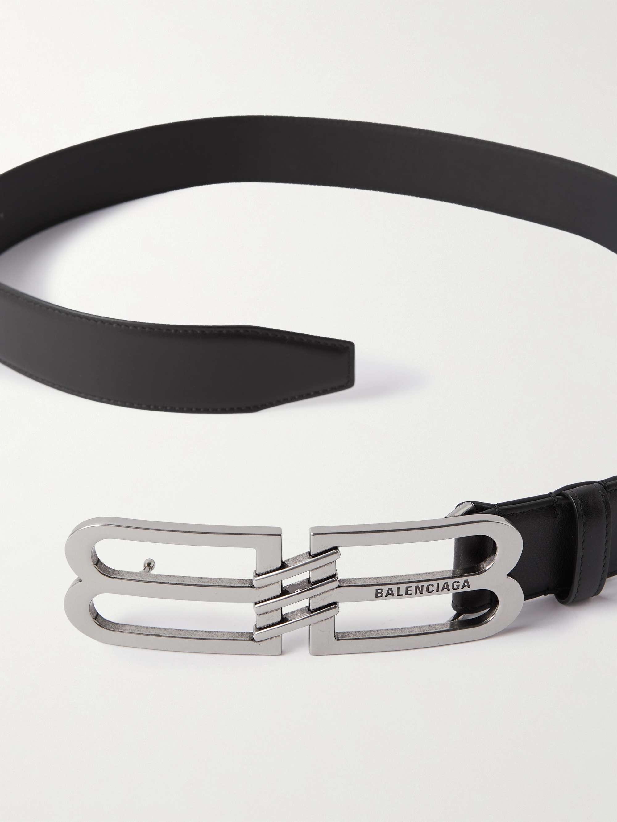 Balenciaga Leather belt with logo, Men's Accessories