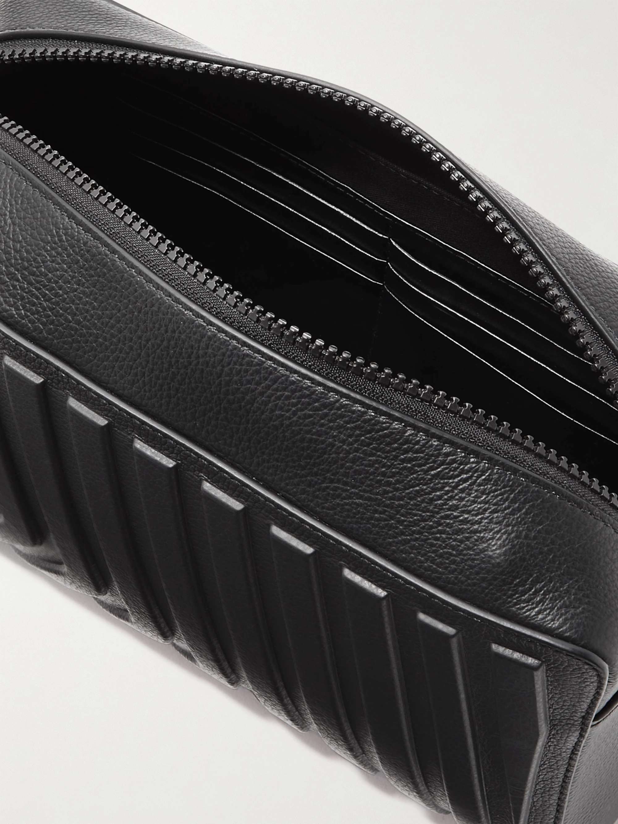 Balenciaga | Men Car Embossed Leather Toiletry Bag Black Unique