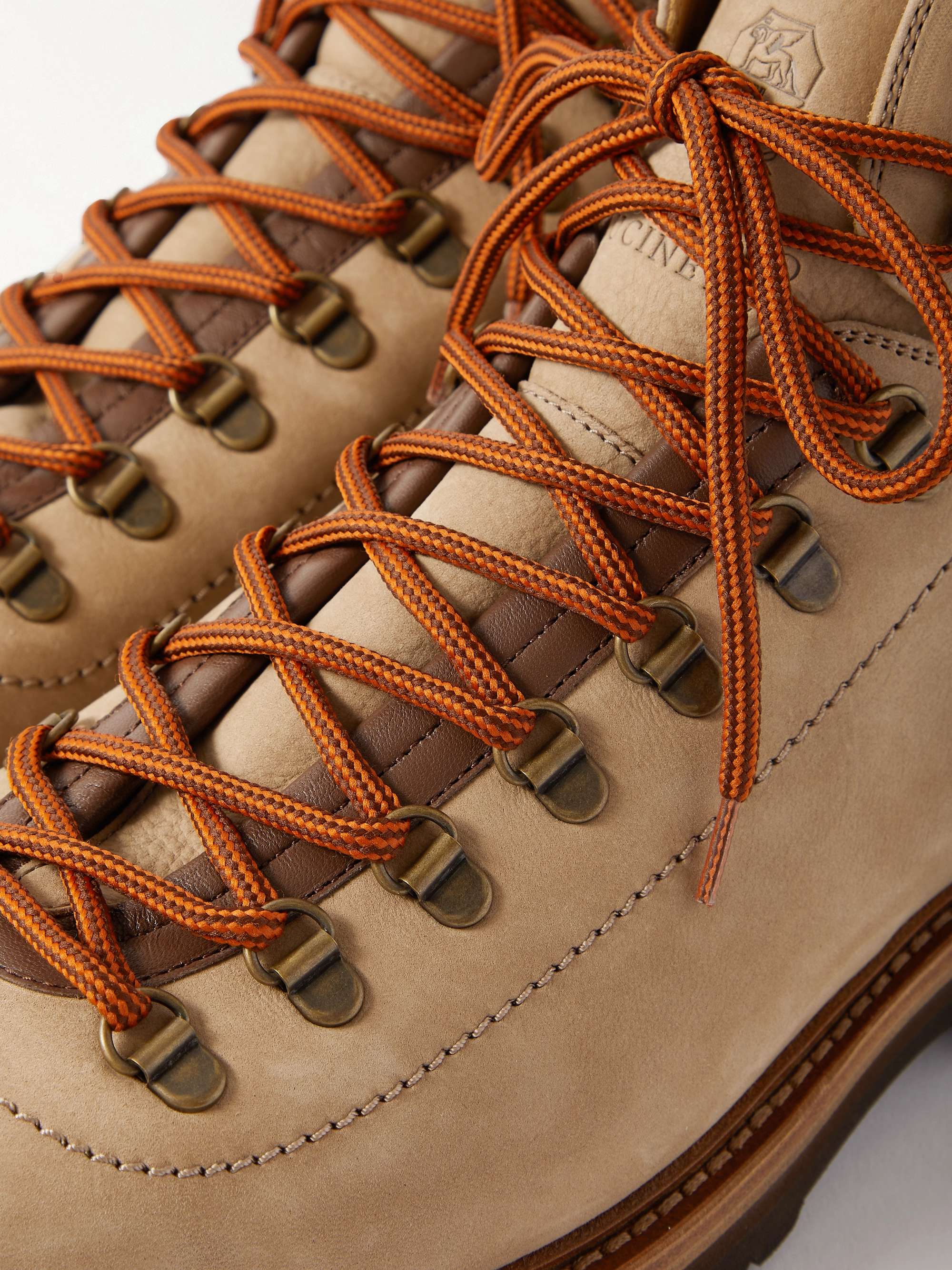BRUNELLO CUCINELLI Merino Wool-Lined Nubuck Hiking Boots