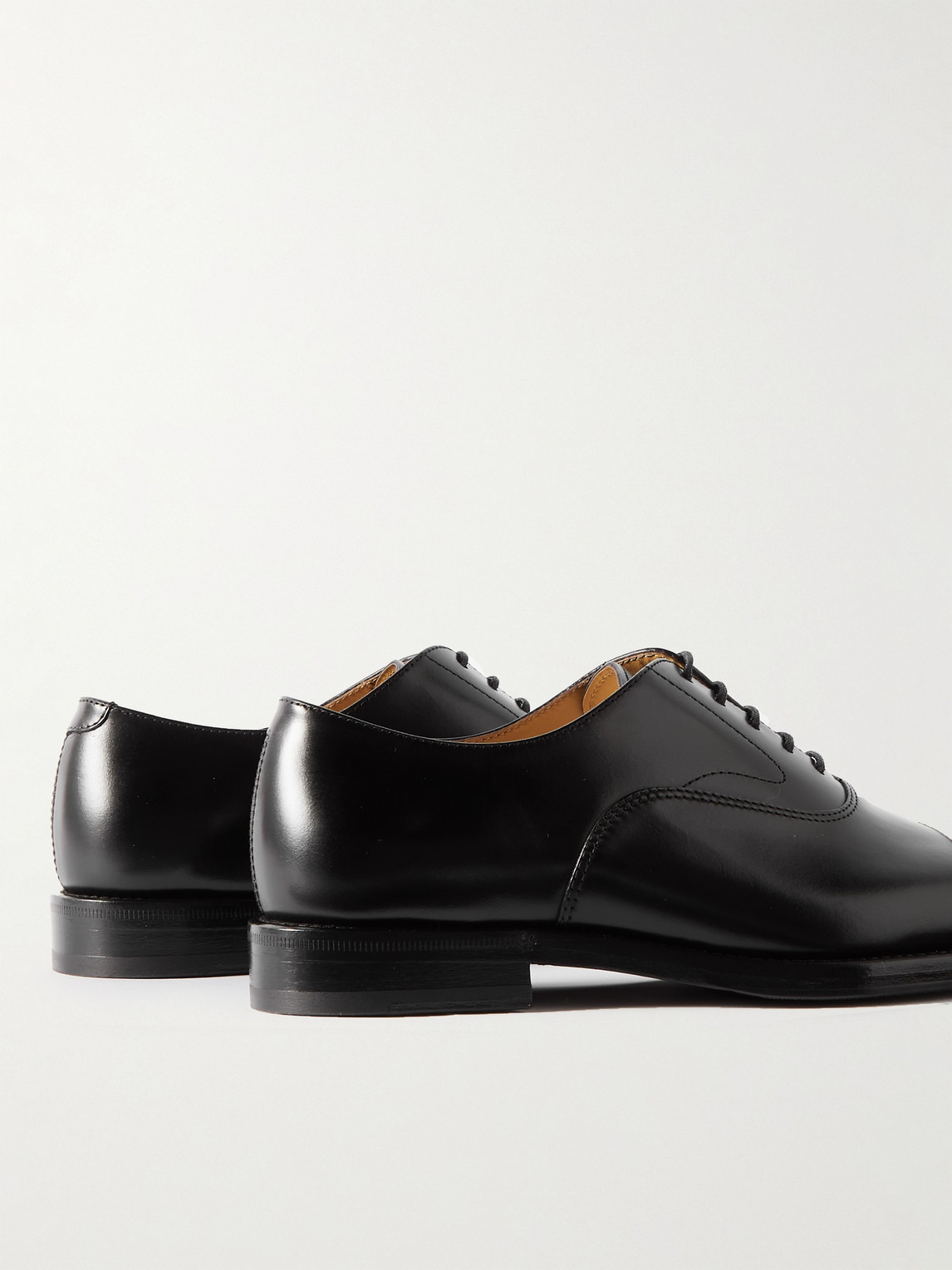 Shop Brunello Cucinelli Leather Oxford Shoes In Black