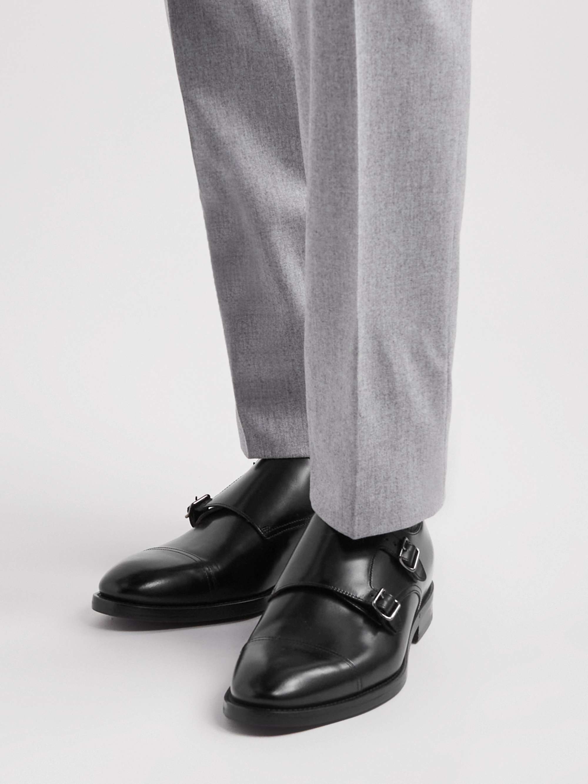 BRUNELLO CUCINELLI Leather Monk-Strap Shoes