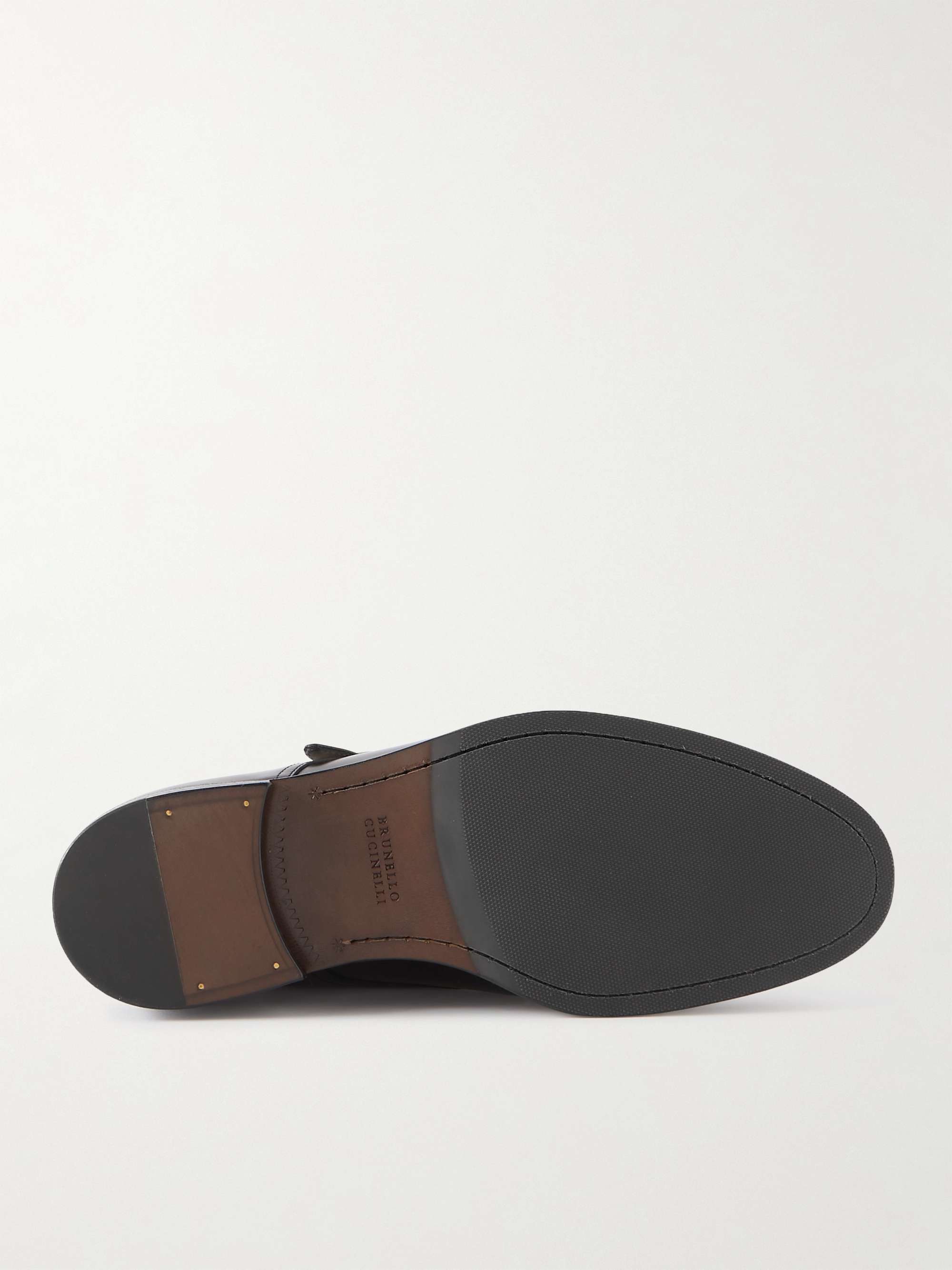 BRUNELLO CUCINELLI Leather Monk-Strap Shoes