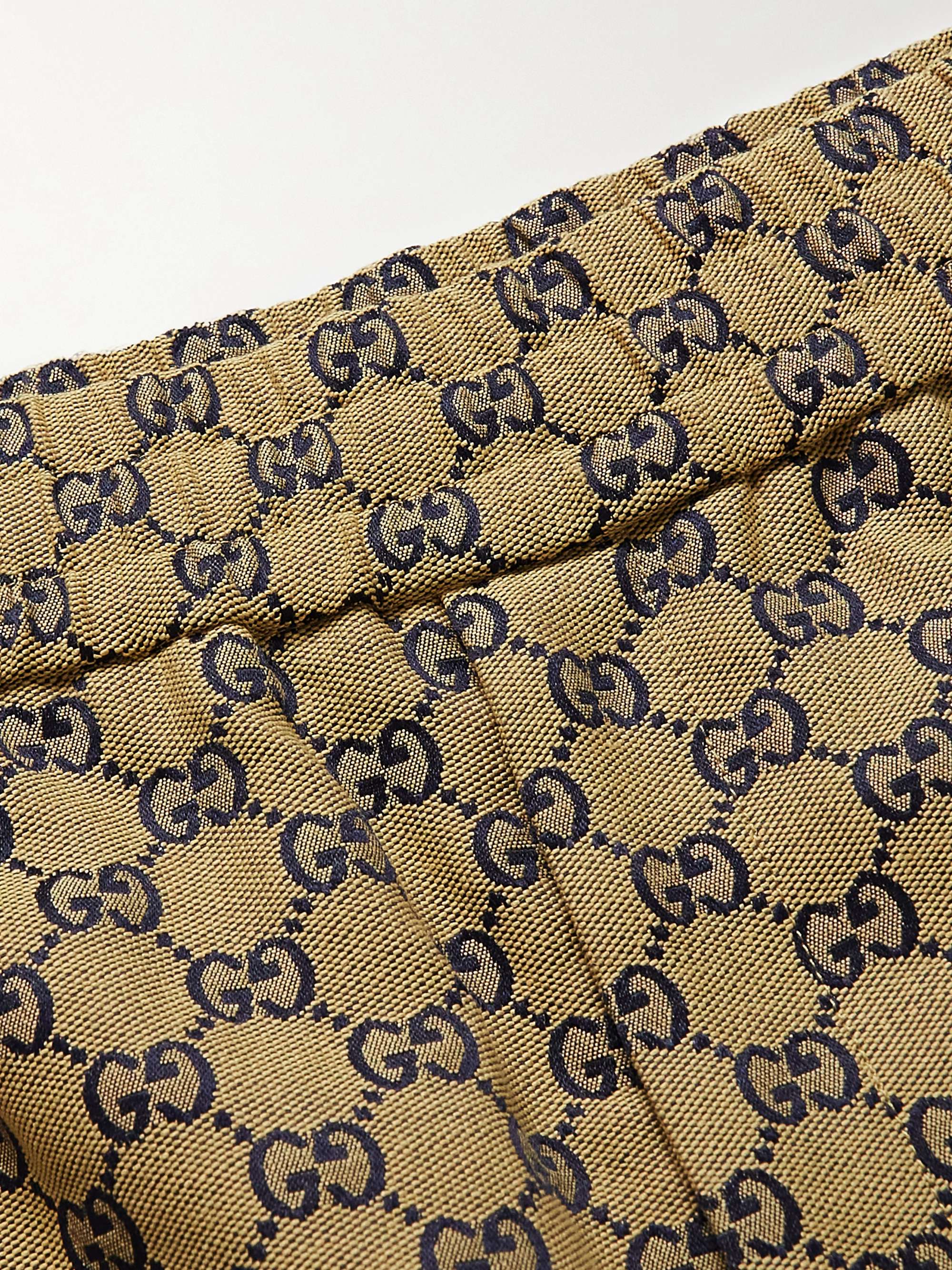 GUCCI Wide-Leg Logo-Jacquard Cotton-Blend Drawstring Shorts