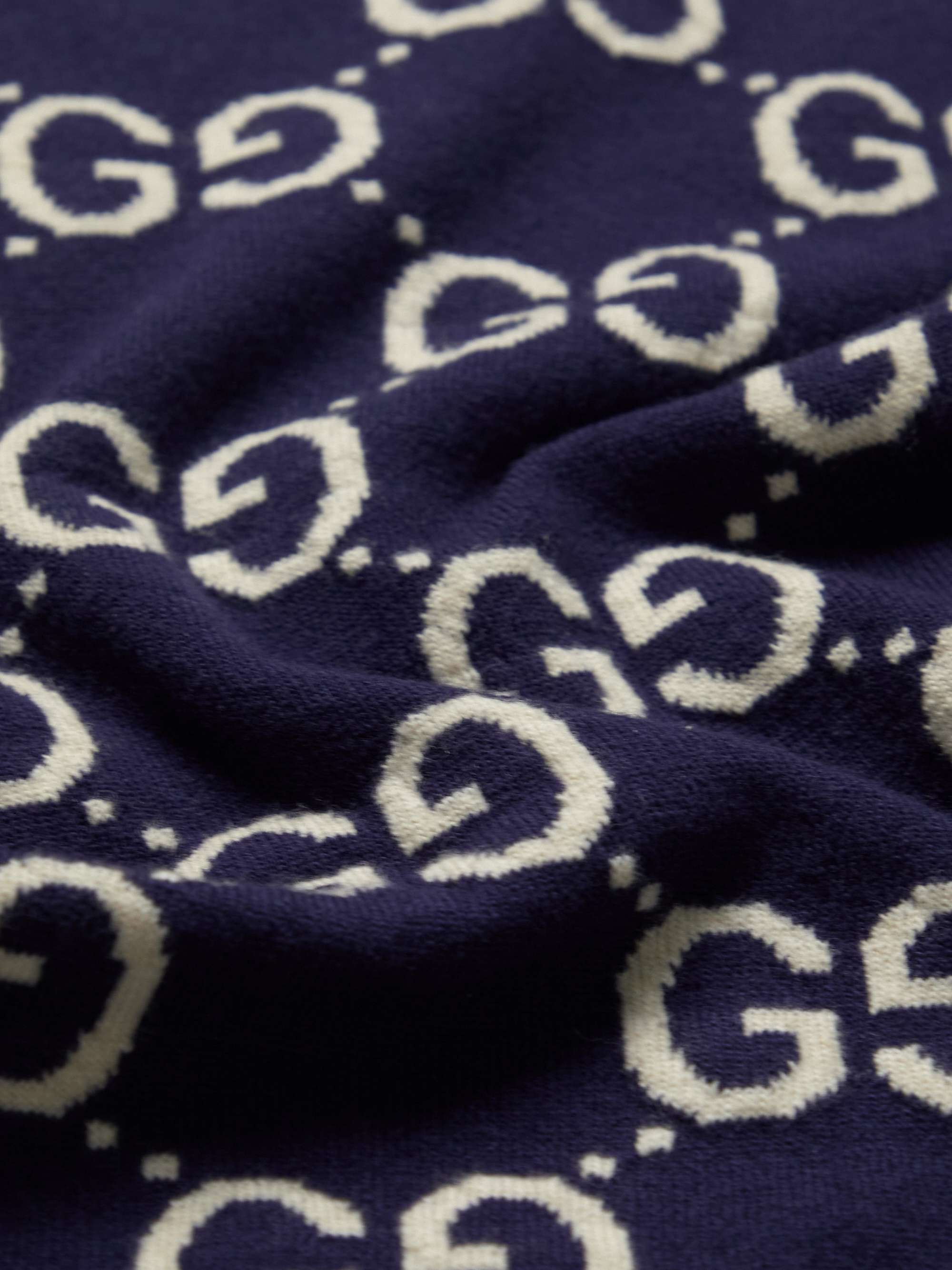 GUCCI Logo-Jacquard Wool Sweater