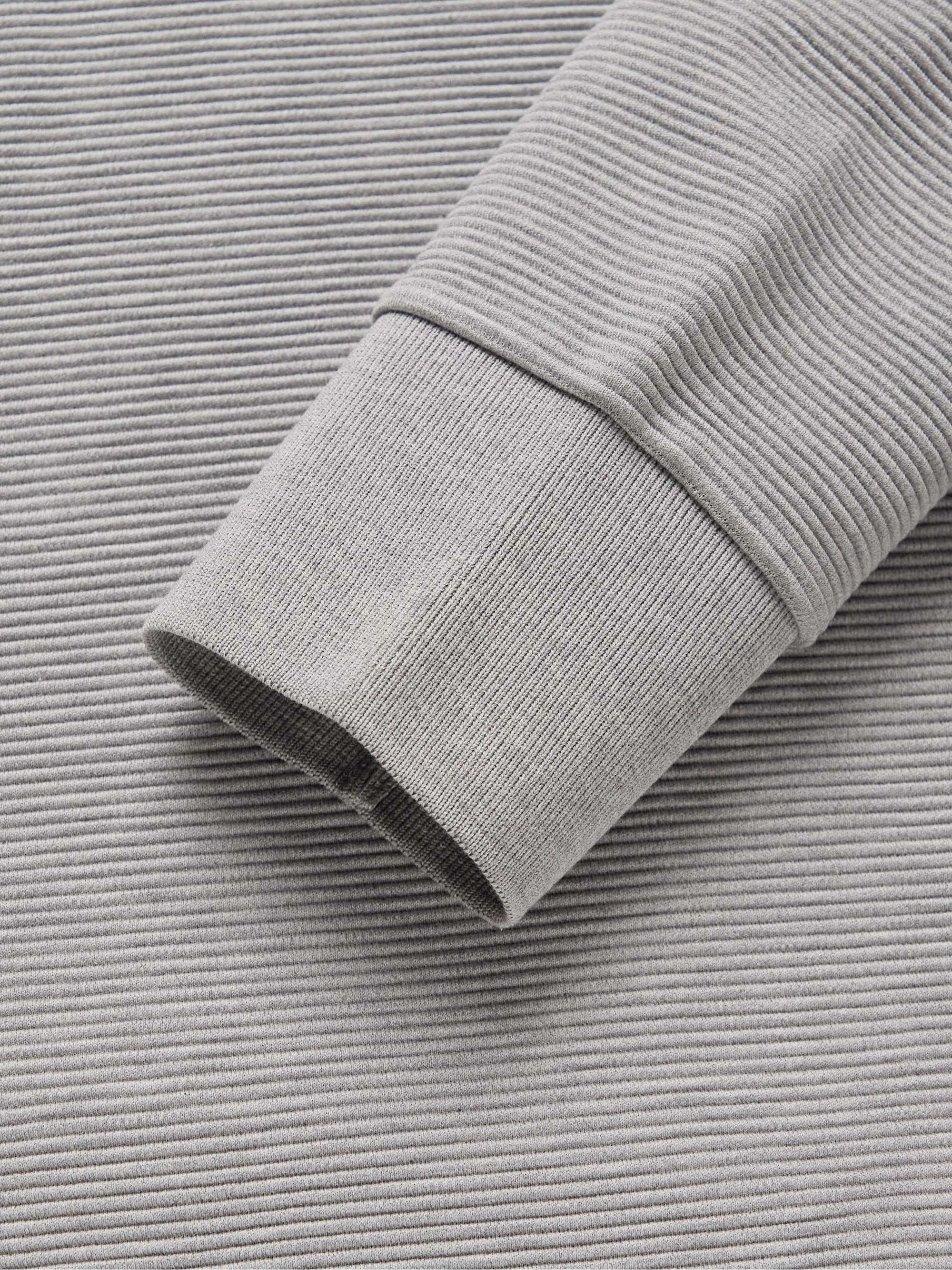 THOM BROWNE Striped Ribbed Cotton-Jersey Sweatshirt