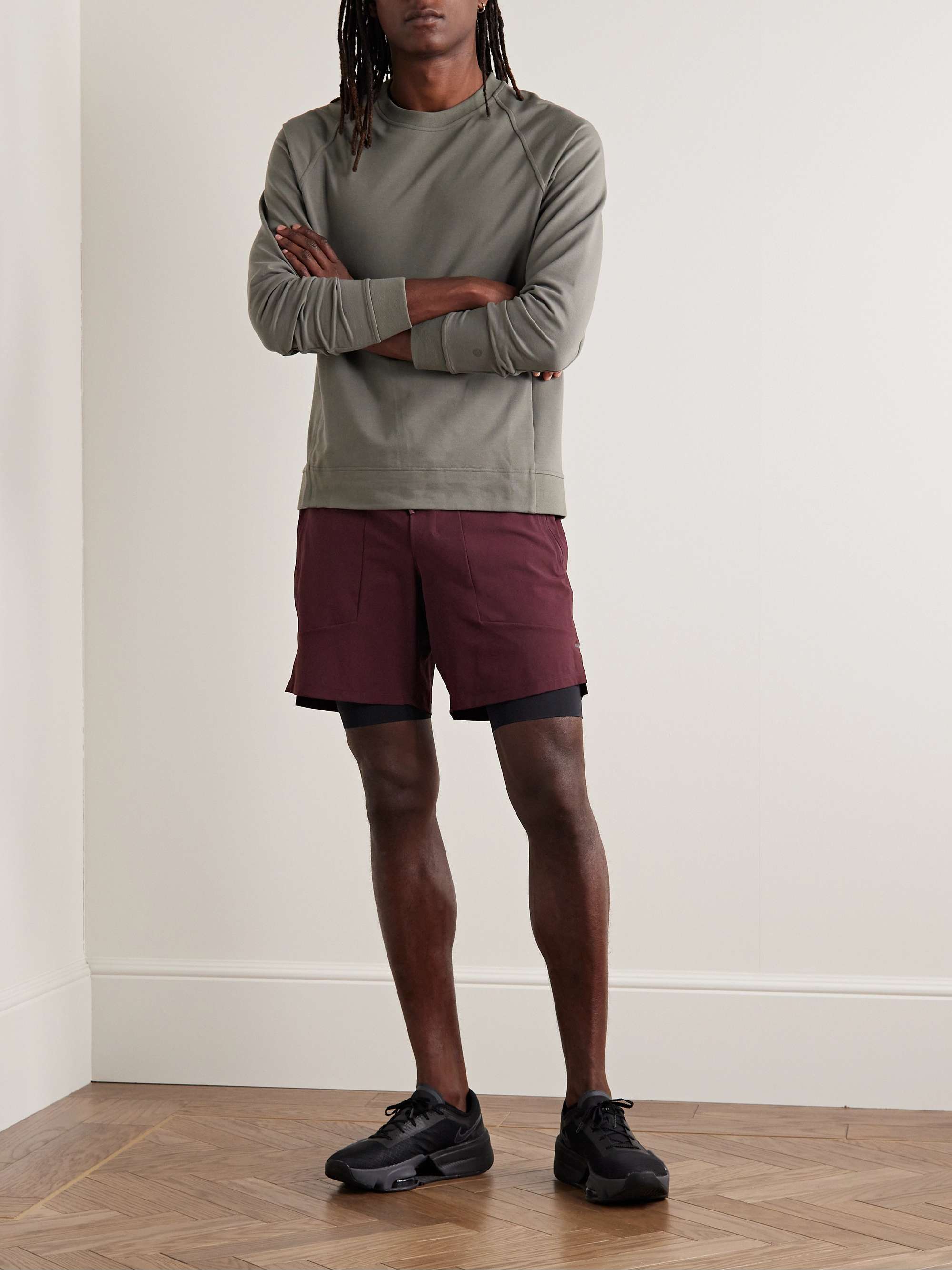 LULULEMON License to Train Tapered Stretch Recycled-Shell Drawstring Shorts