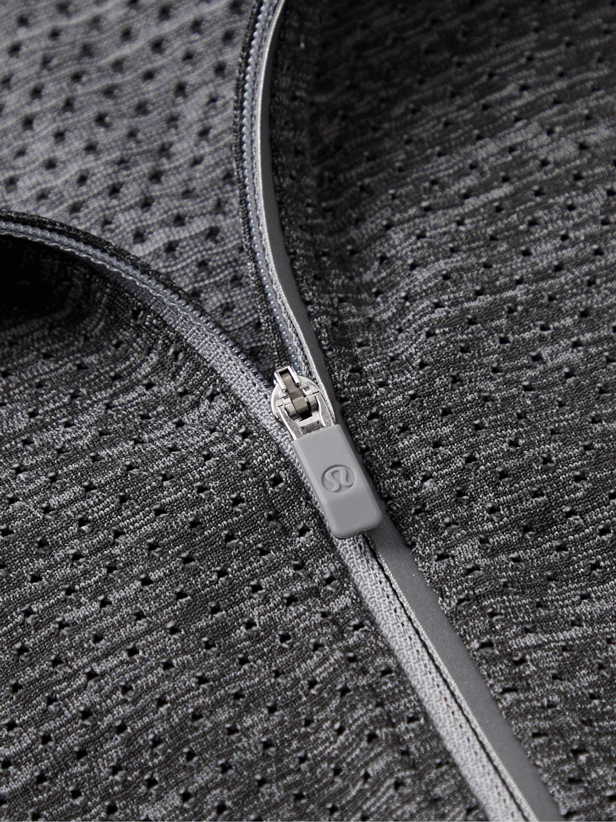 LULULEMON Metal Vent Slim-Fit Mesh and Stretch-Jersey Half-Zip Top