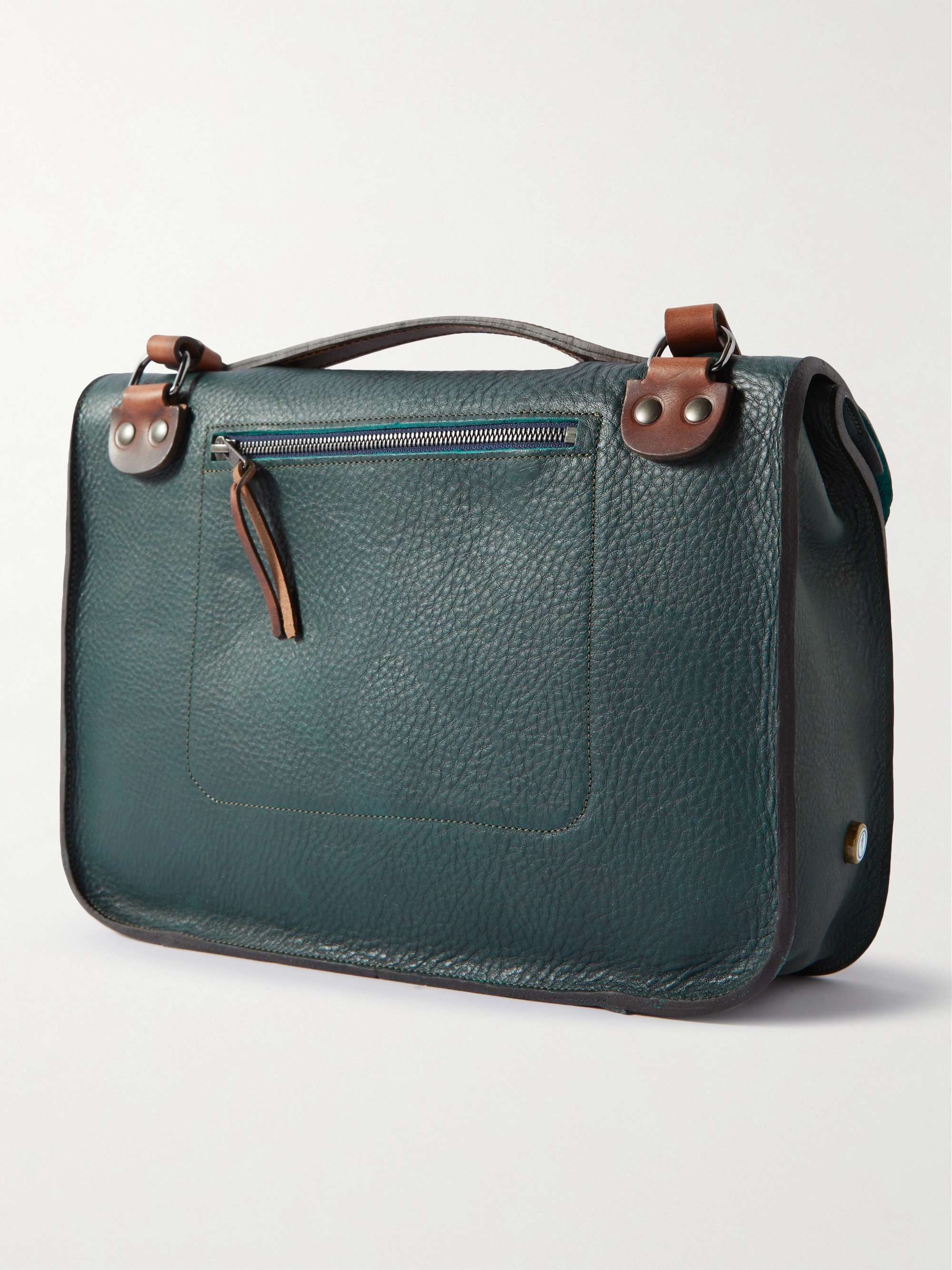 BLEU DE CHAUFFE Groucho Full-Grain Leather Briefcase