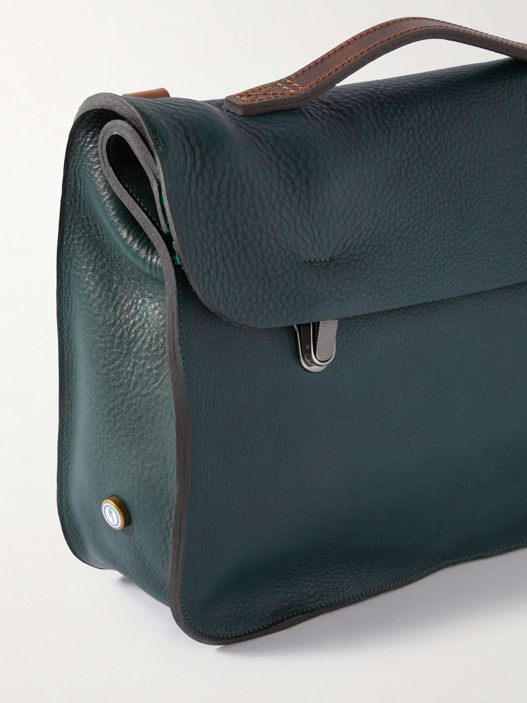 BLEU DE CHAUFFE Groucho Full-Grain Leather Briefcase