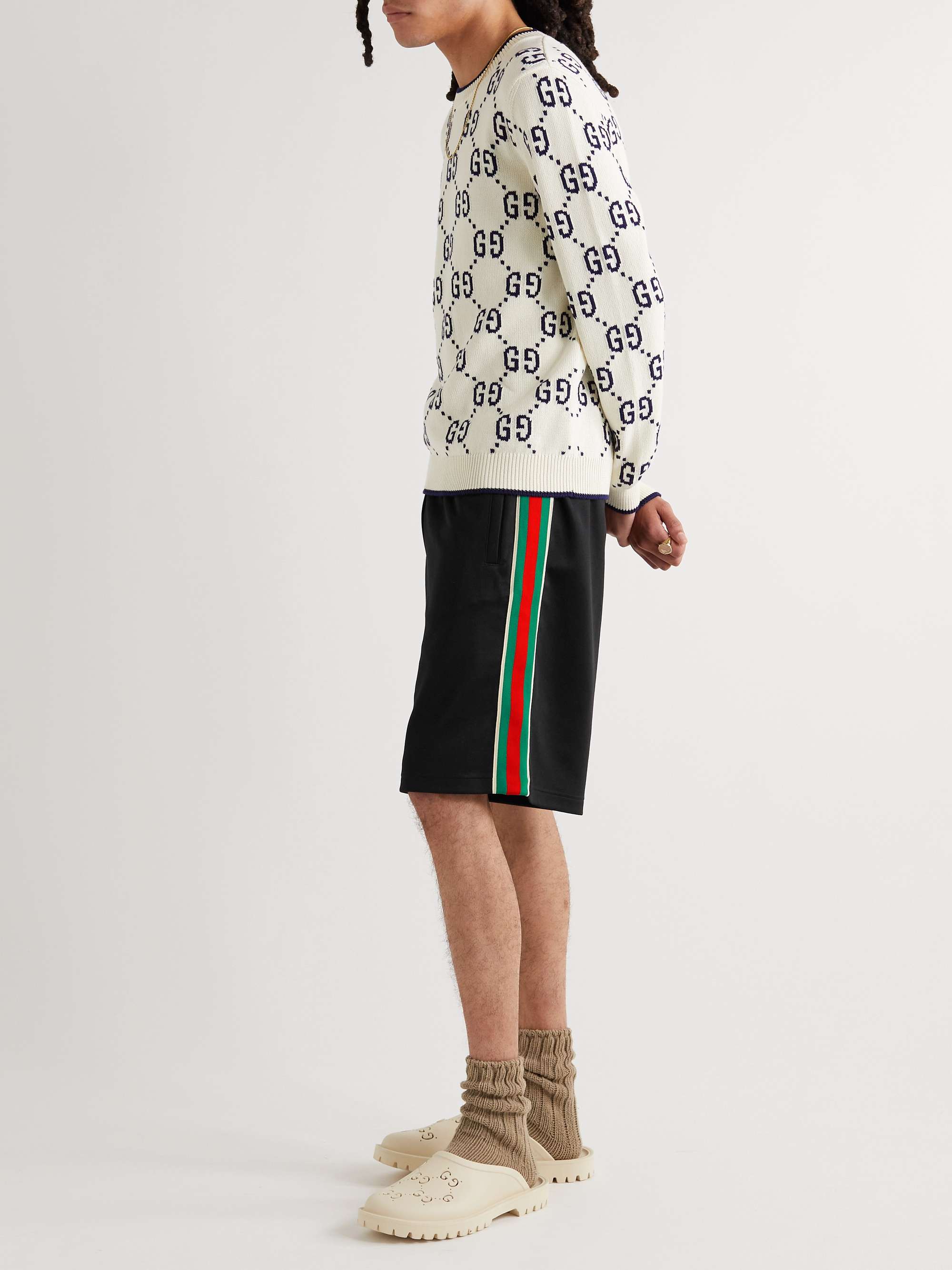 Gucci - GG-jacquard Bermuda Shorts - Men - Cotton - S - Black