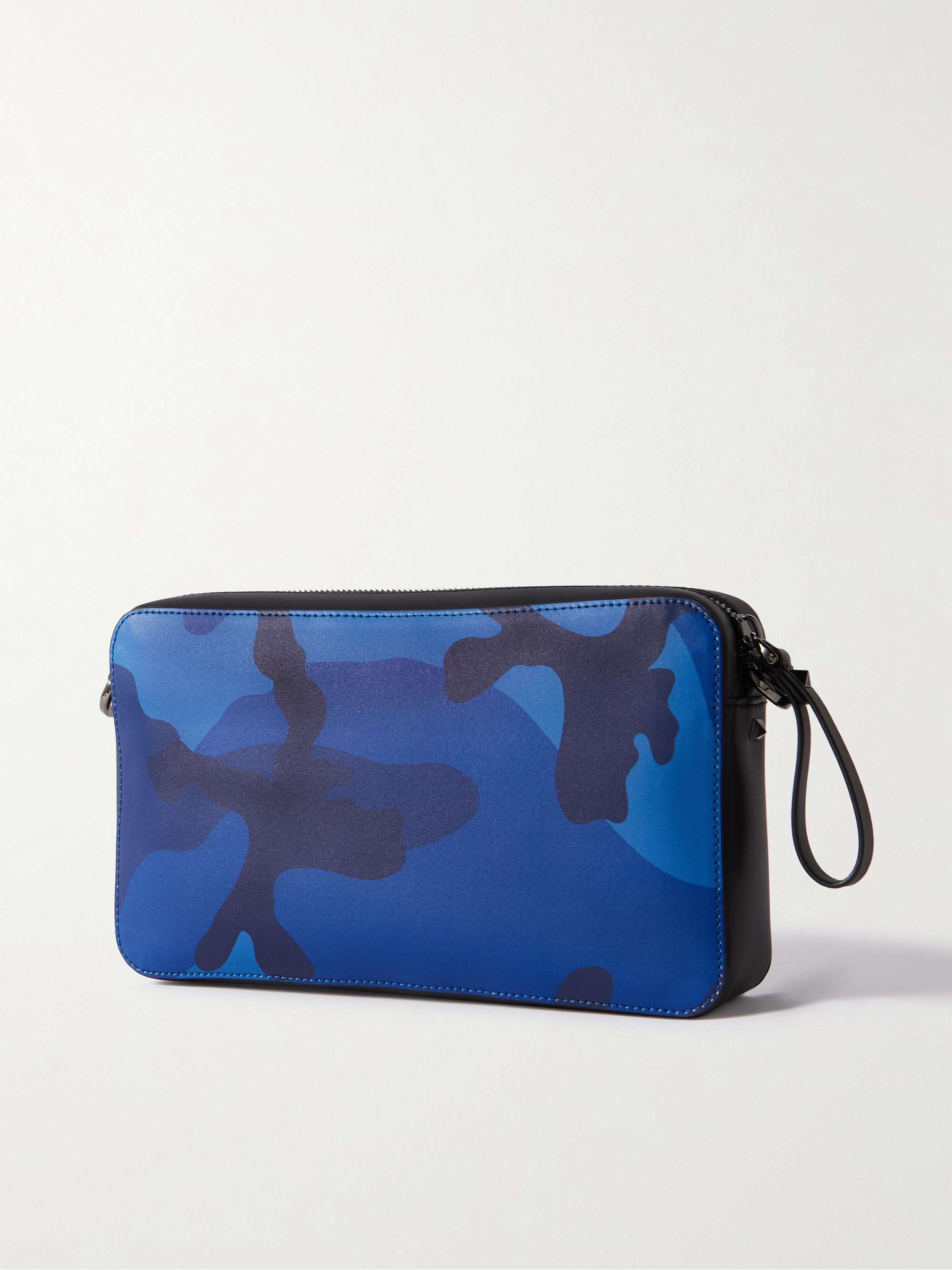 VALENTINO GARAVANI Valentino Garavani Camouflage-Print Leather Messenger Bag