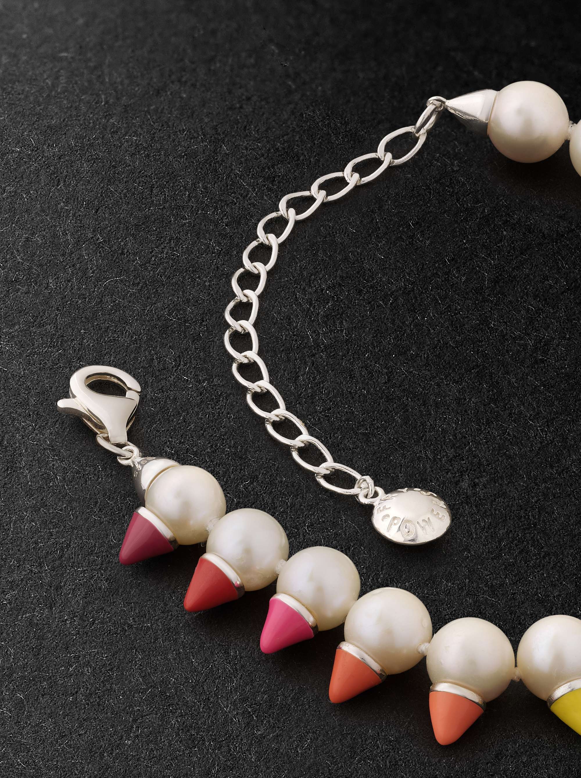 FRY POWERS Silver, Pearl and Enamel Bracelet