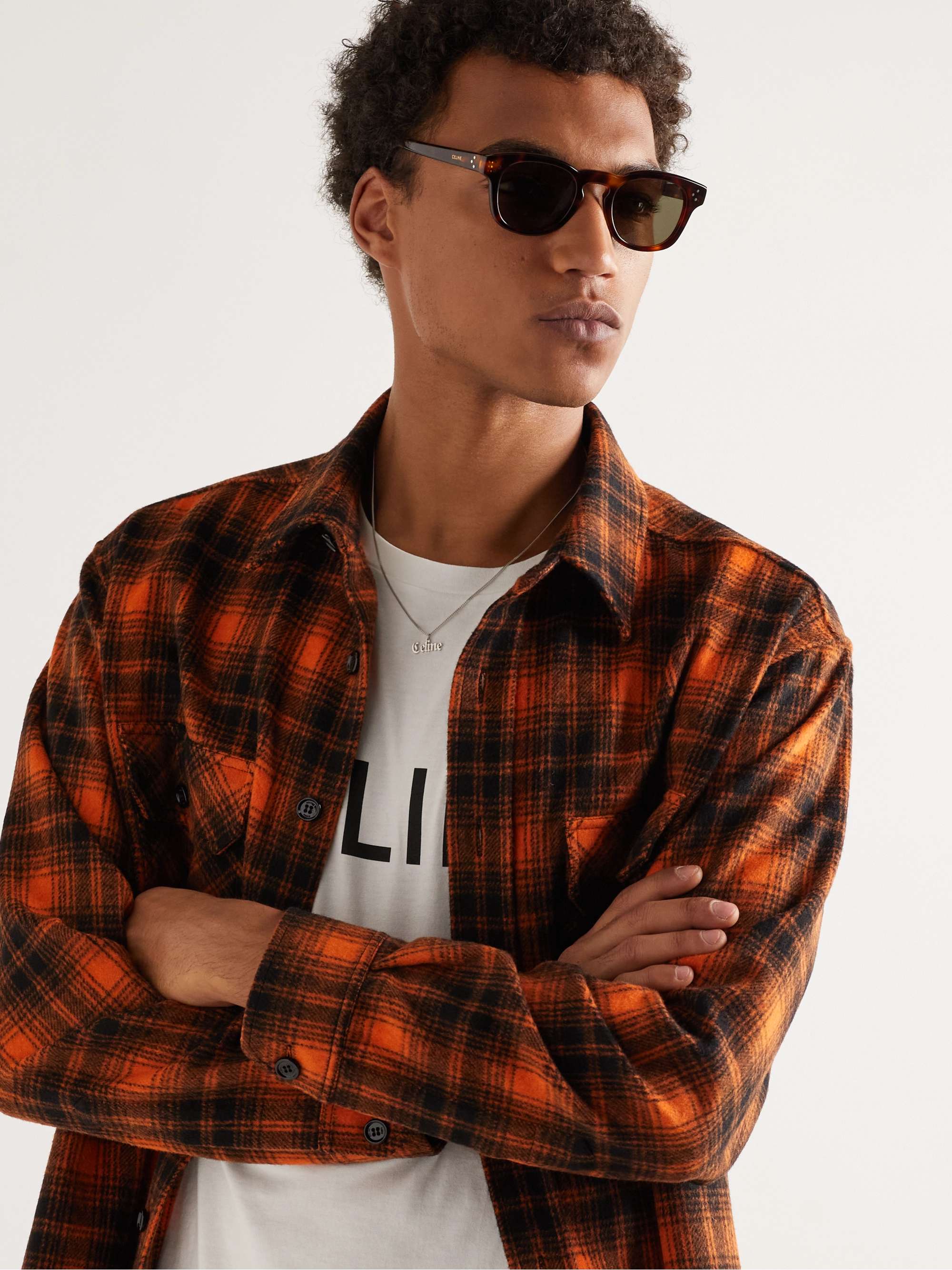 opretholde Fortæl mig nedadgående CELINE HOMME D-Frame Tortoiseshell Acetate Sunglasses for Men | MR PORTER