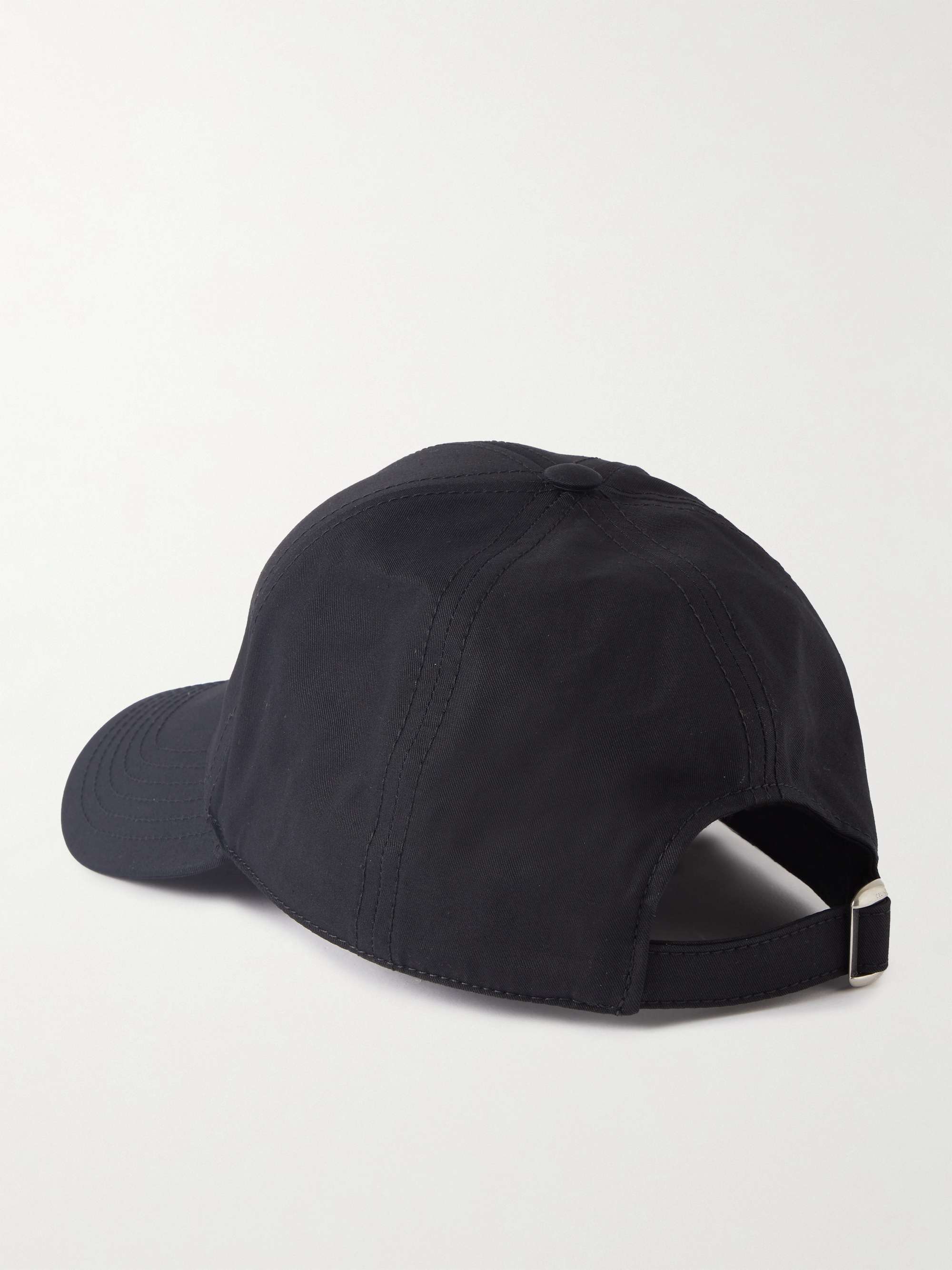 CELINE HOMME Logo-Embroidered Cotton-Gabardine Baseball Cap