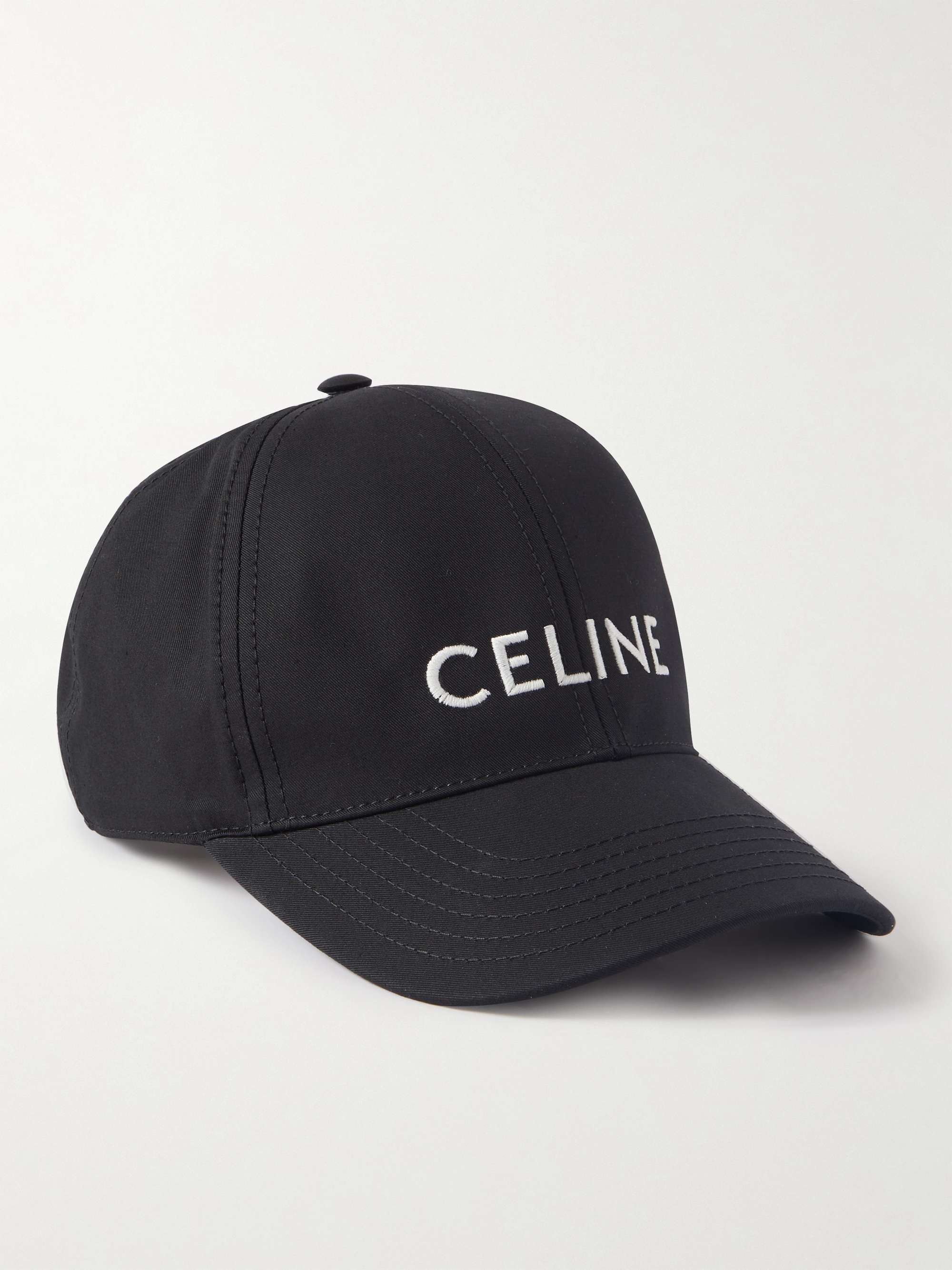 Logo Embroidered Cotton Gabardine Baseball Cap Von CELINE HOMME F r Logo Embroidered Cotton Gabardine Baseball Cap Von CELINE HOMME F r