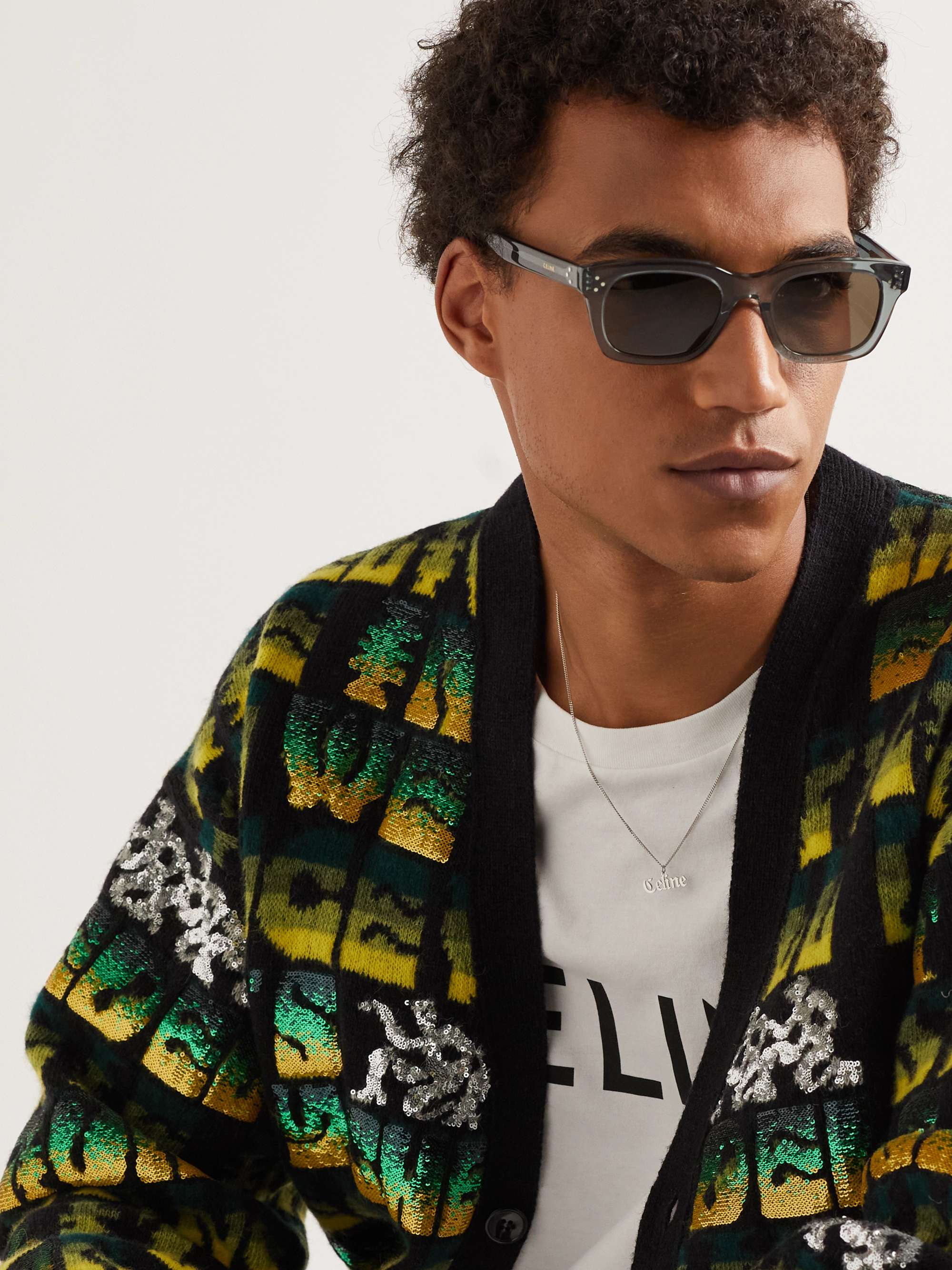 CELINE HOMME D-Frame Tortoiseshell Acetate Sunglasses
