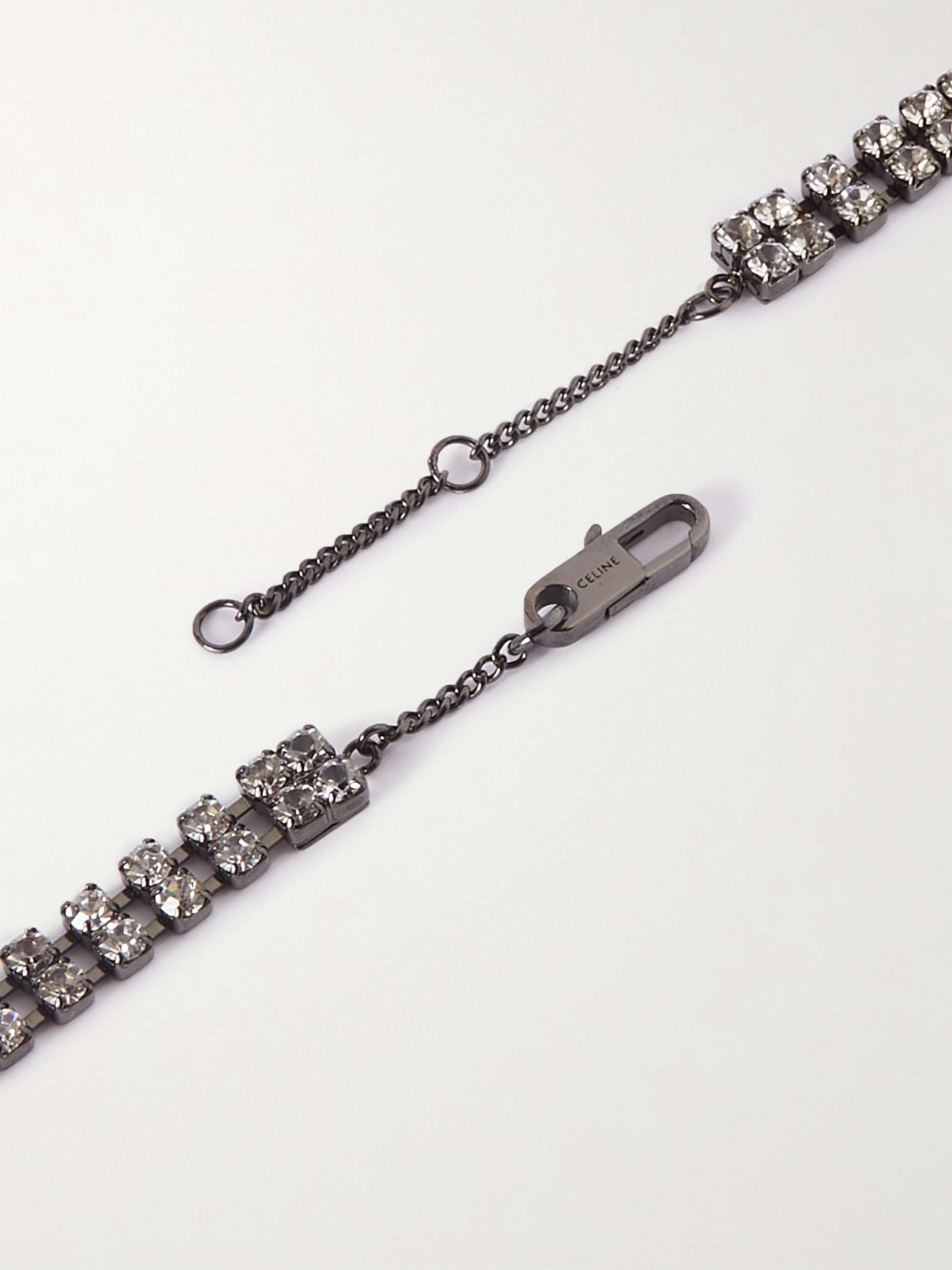 CELINE HOMME Silver-Tone Crystal Necklace