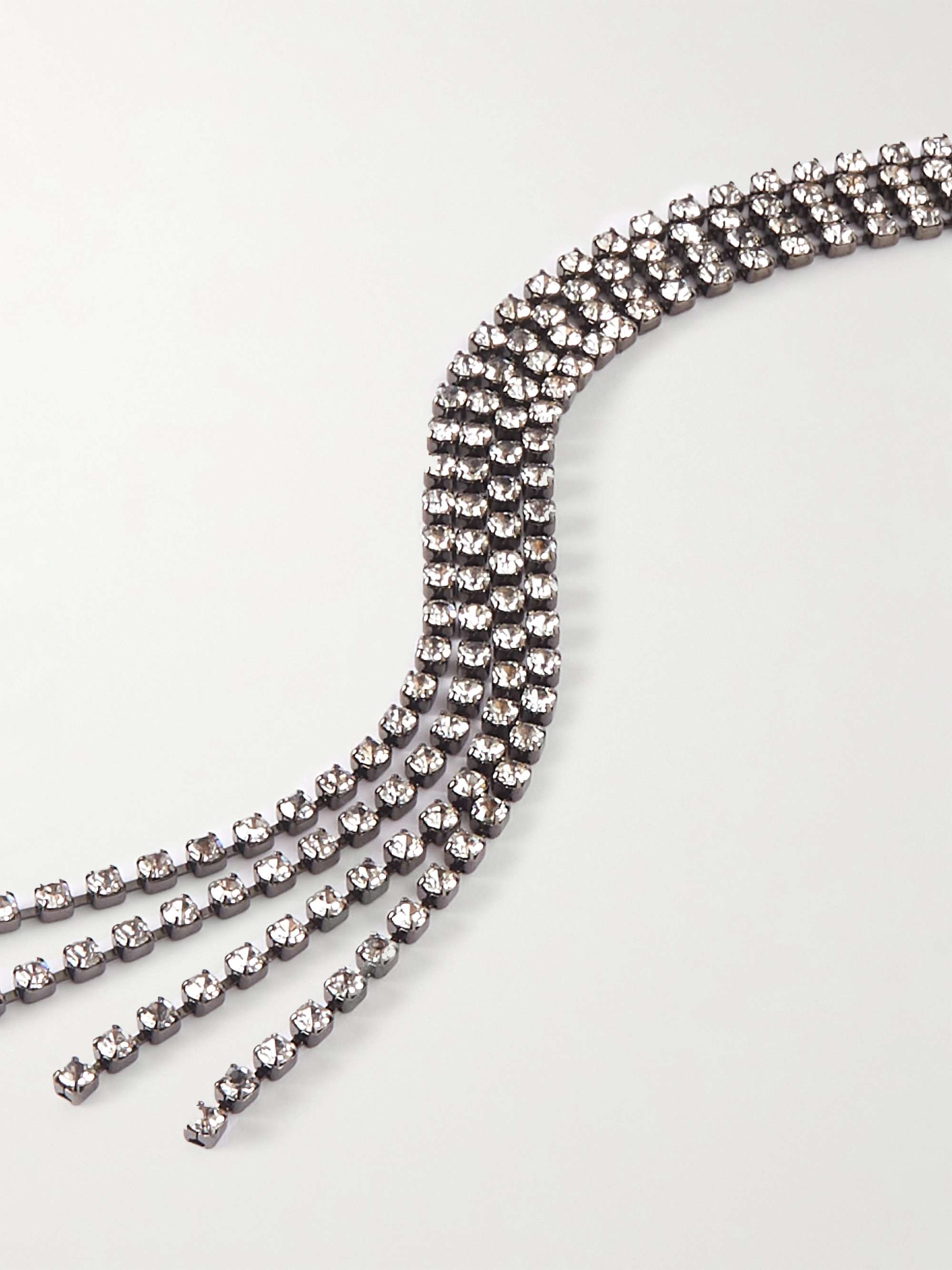 CELINE HOMME Silver-Tone Crystal Necklace
