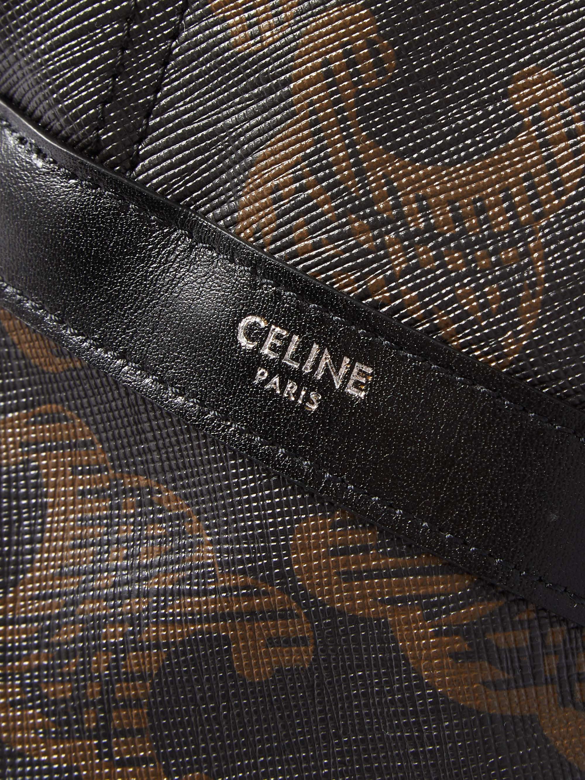 CELINE HOMME Triomphe Leather-Trimmed Logo-Print Coated-Canvas Backpack for  Men