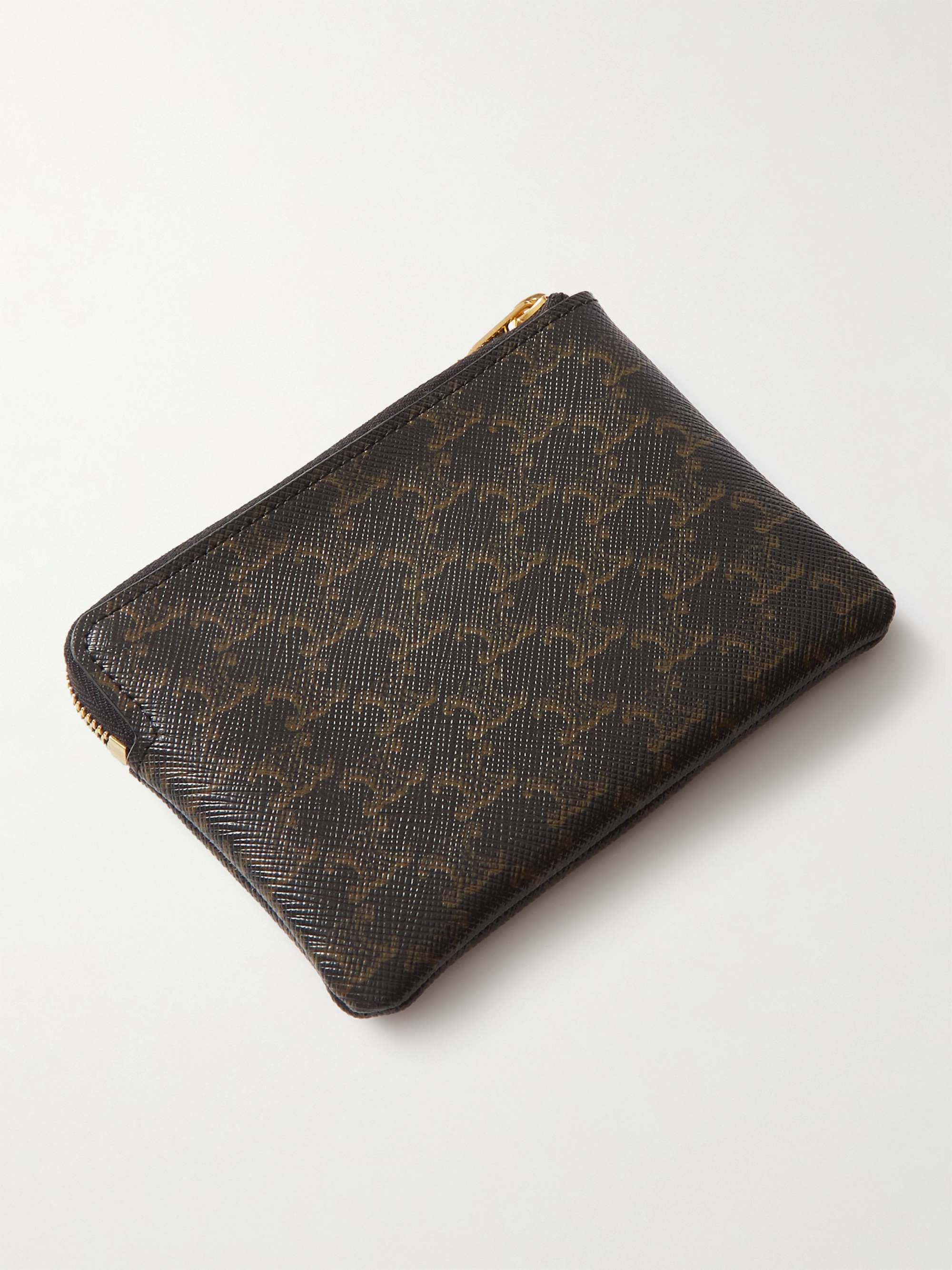 CELINE HOMME Triomphe Logo-Print Coated-Canvas Pouch