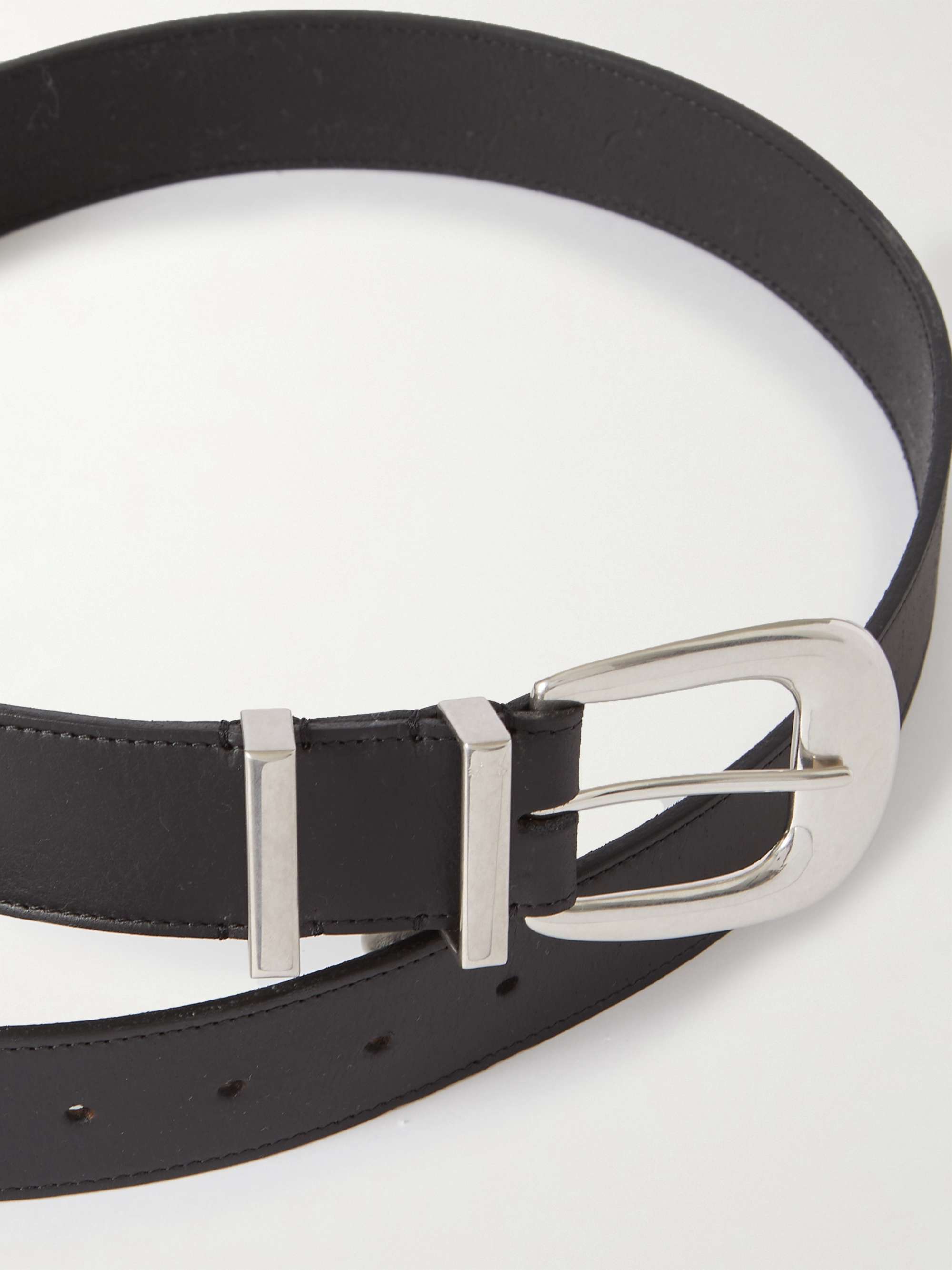 CELINE HOMME 2.5cm Triomphe Leather Belt for Men