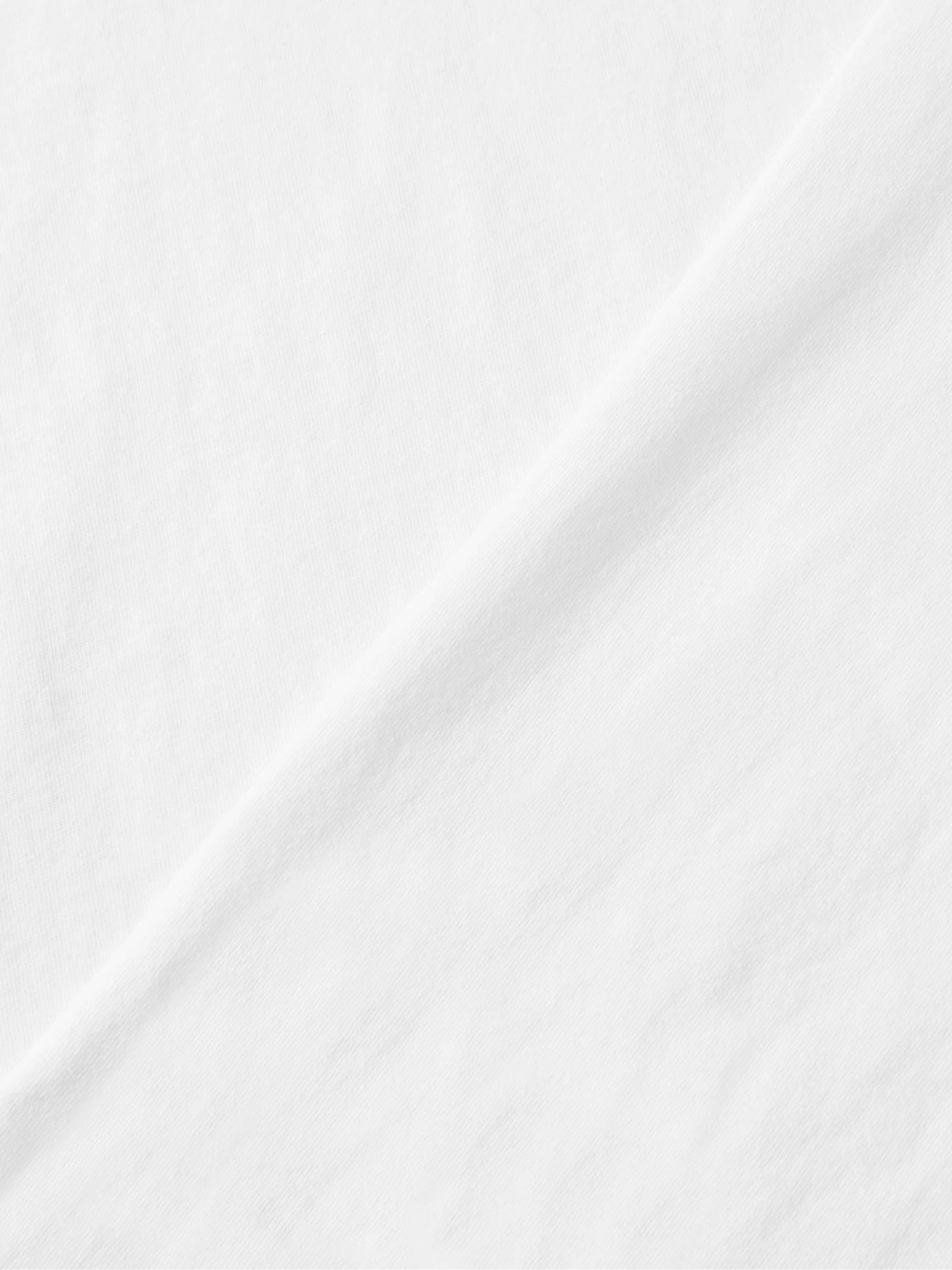 FRAME Logo-Embroidered Cotton-Jersey T-Shirt