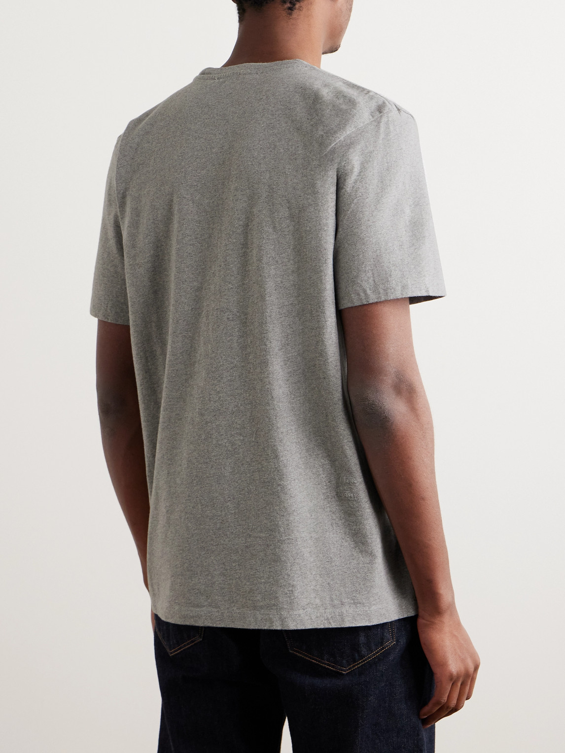 Shop Frame Cotton-jersey T-shirt In Gray