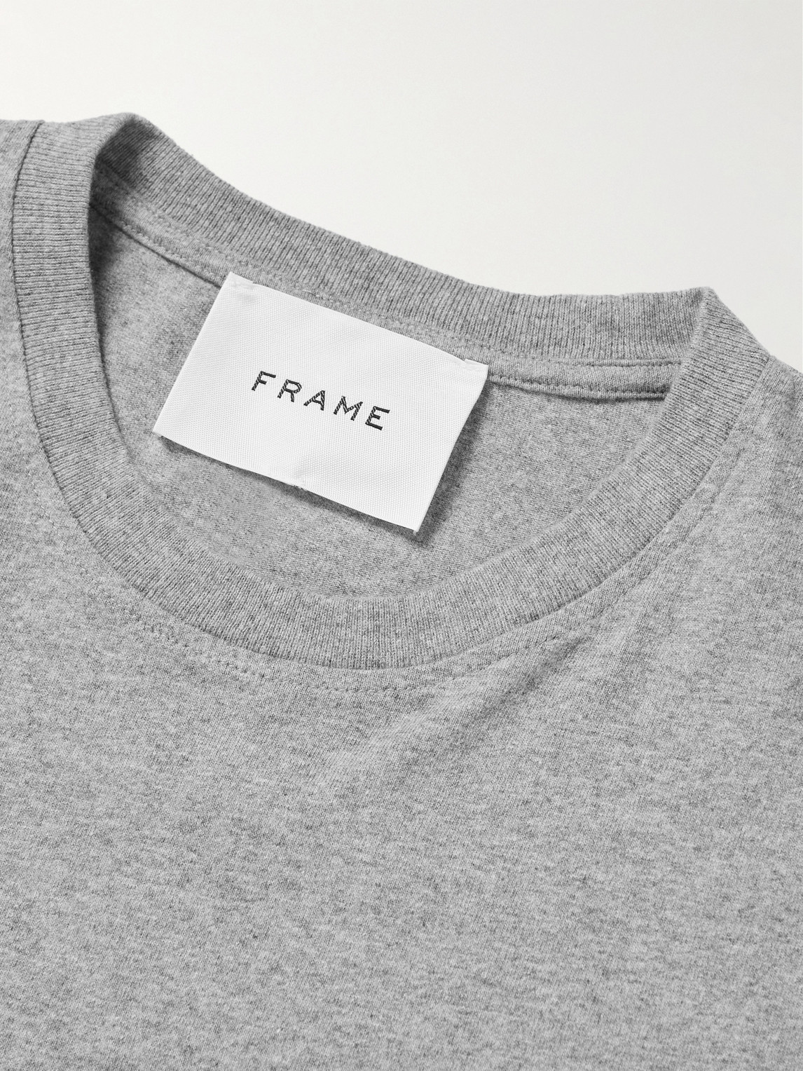 Shop Frame Cotton-jersey T-shirt In Gray