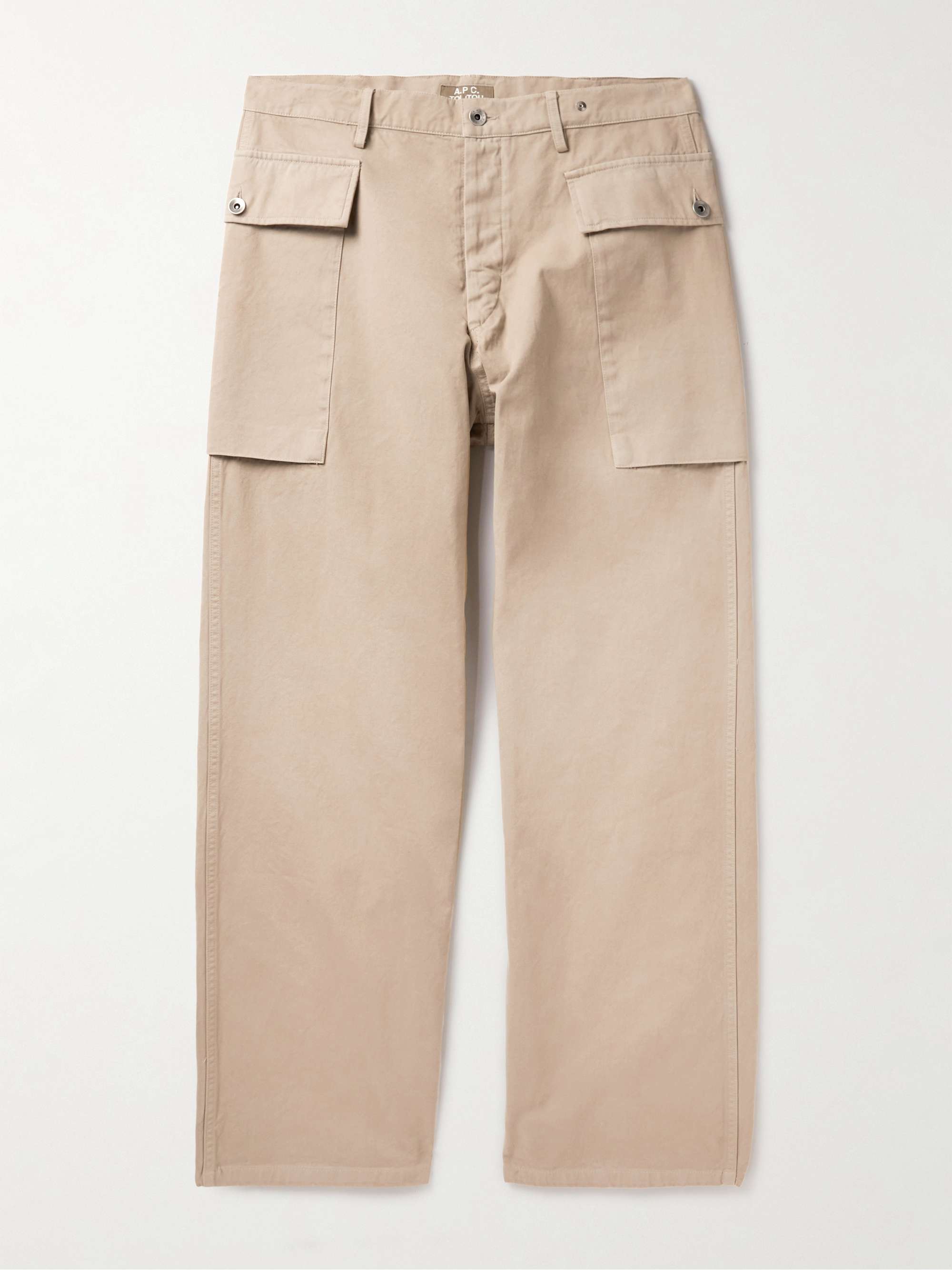 A.P.C. Booster Straight Leg Cotton Twill Cargo Trousers for Men