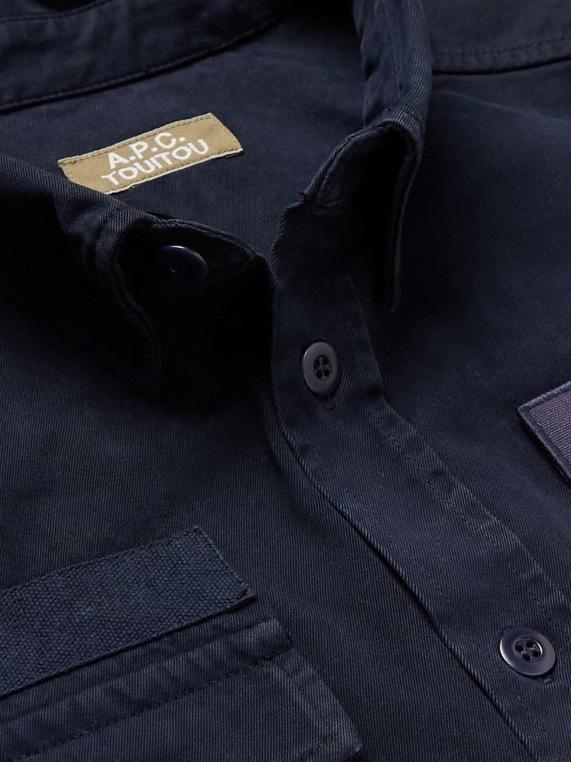 A.P.C. Embellished Cotton-Twill Overshirt
