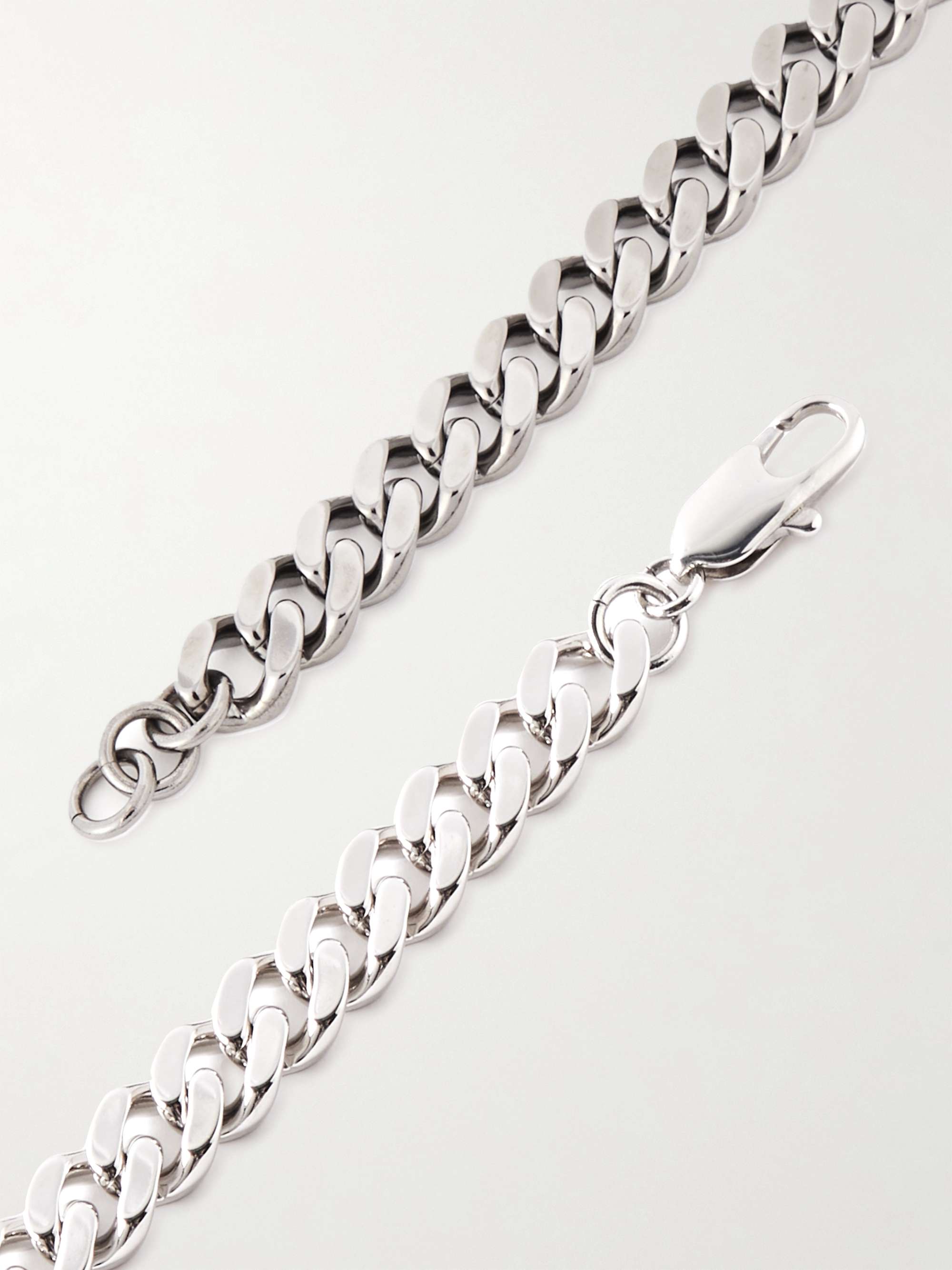 Silver and Gunmetal-Tone Chain Necklace