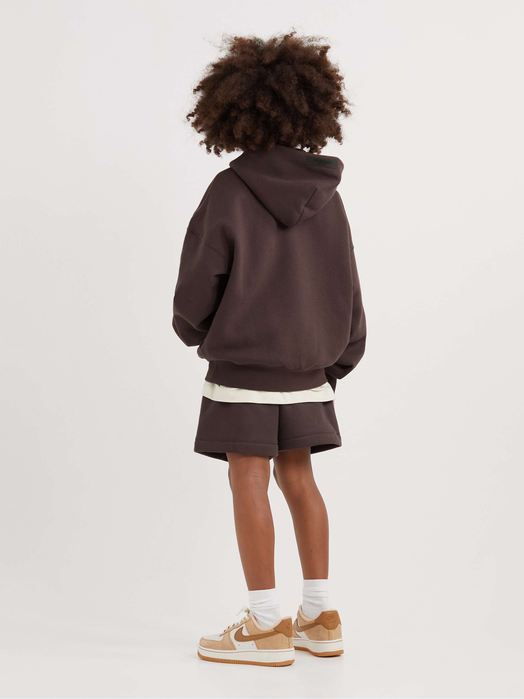 FEAR OF GOD ESSENTIALS KIDS Logo-Appliquéd Cotton-Blend Jersey Drawstring Shorts