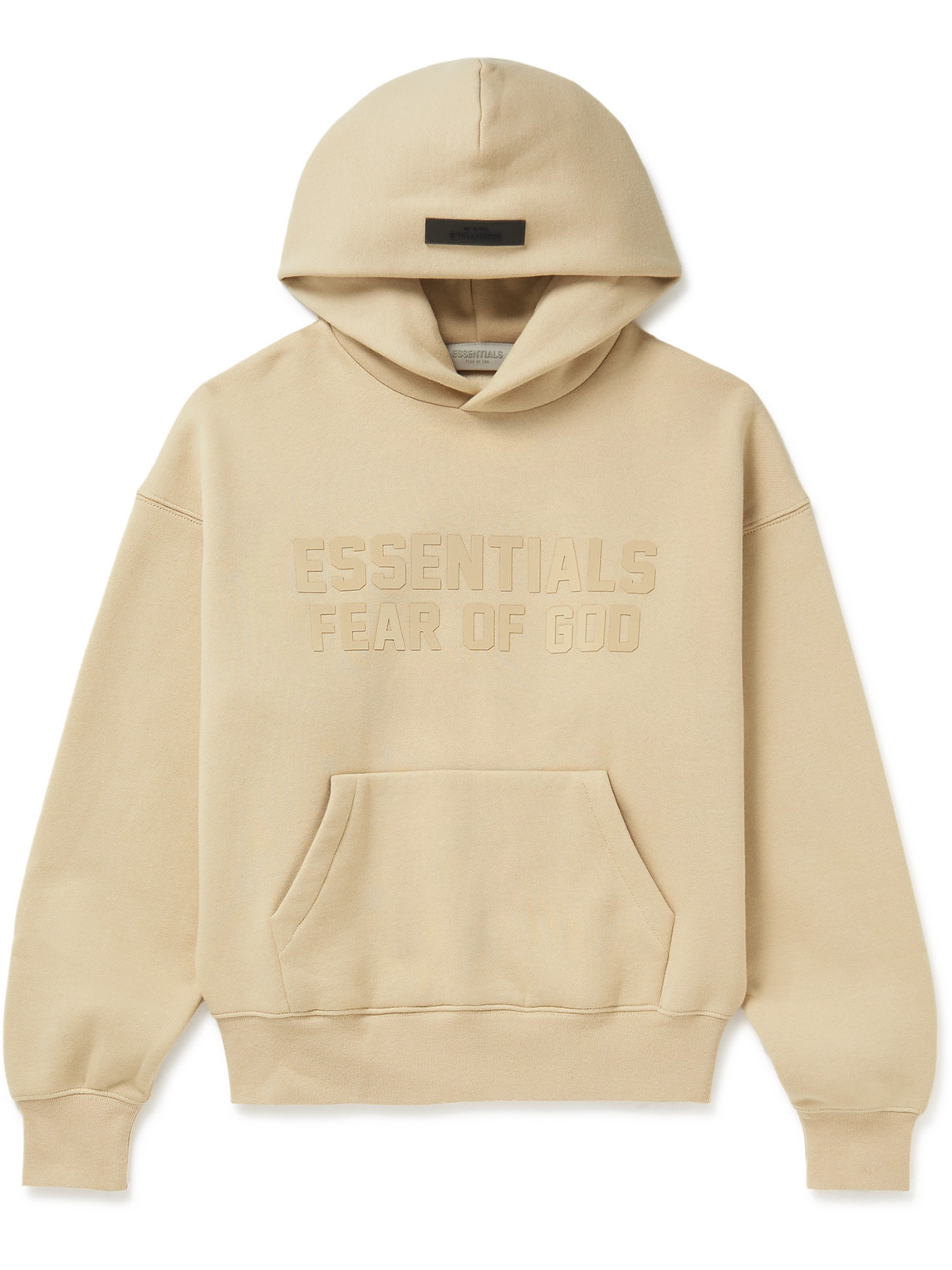 Essentials Kids' Logoappliquéd Cottonblend Jersey Hoodie In Sand