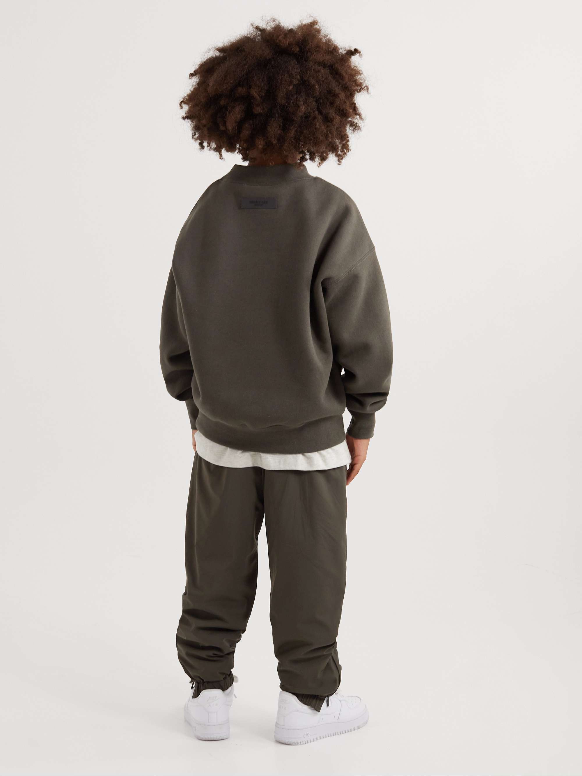 FEAR OF GOD ESSENTIALS KIDS Logo-Appliquéd Cotton-Blend Jersey Sweatshirt
