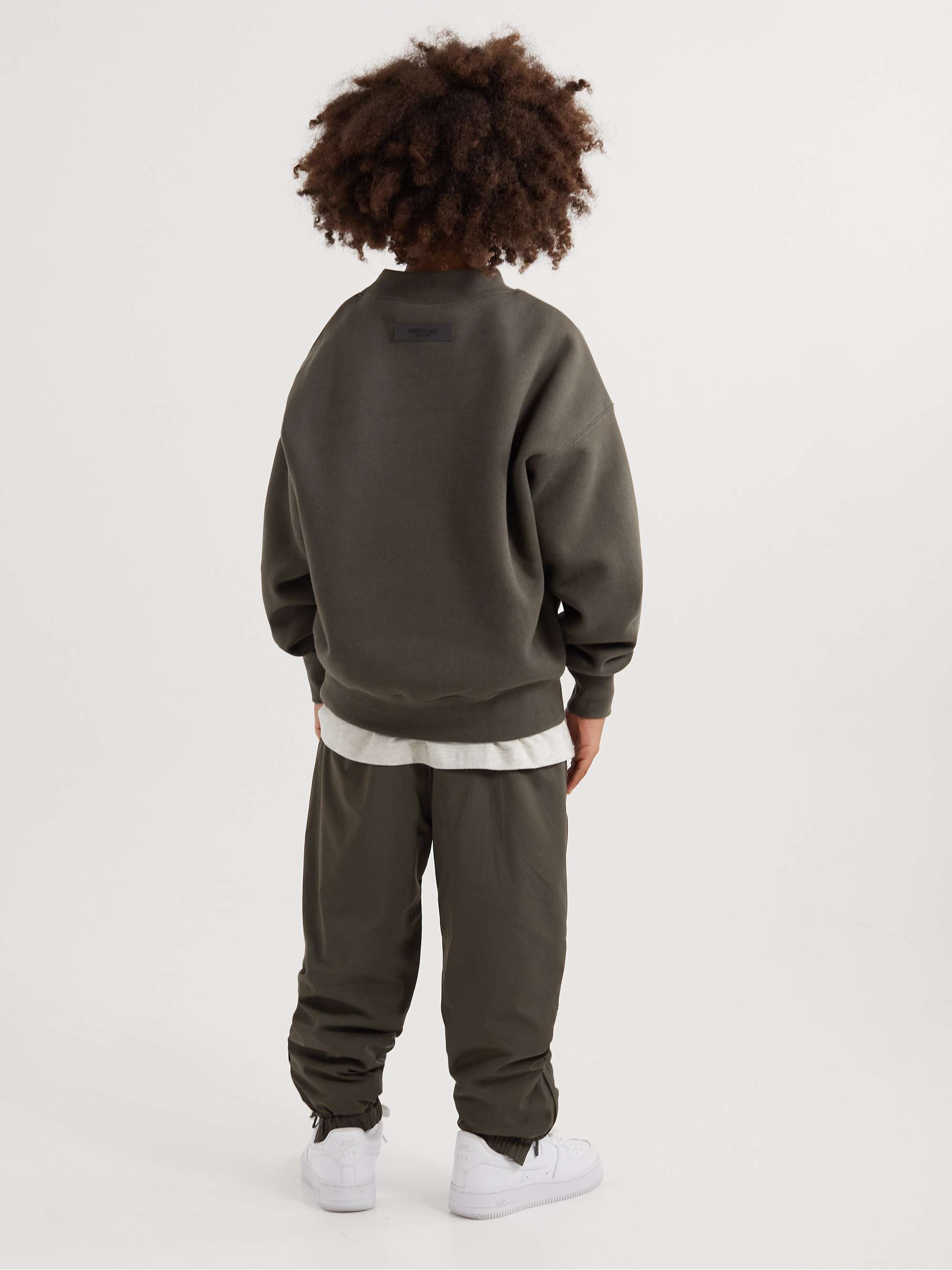 FEAR OF GOD ESSENTIALS KIDS Logo-Appliquéd Cotton-Blend Jersey ...